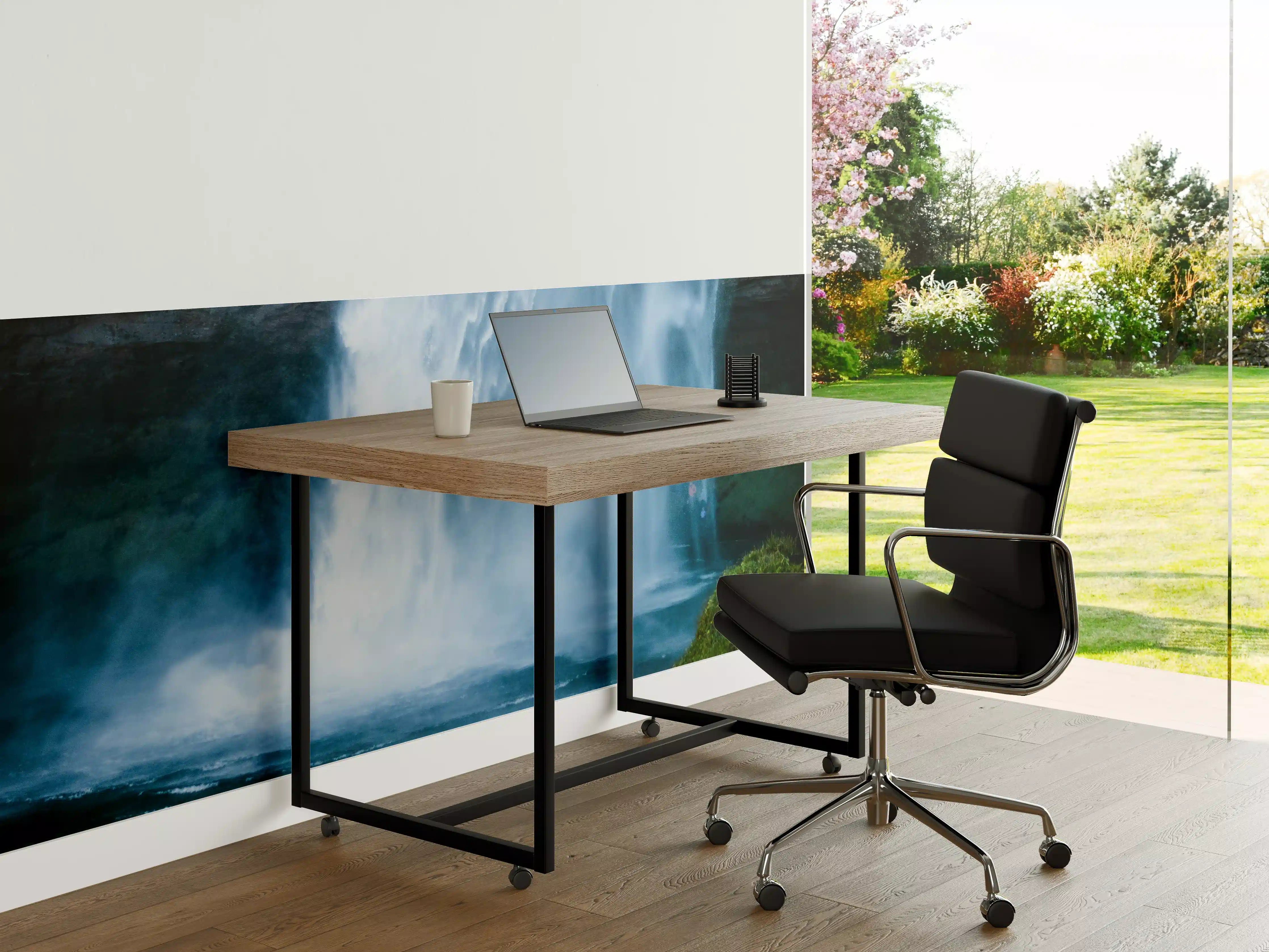 Büro Wandgestaltung - Majestätischer Wasserfall in Island