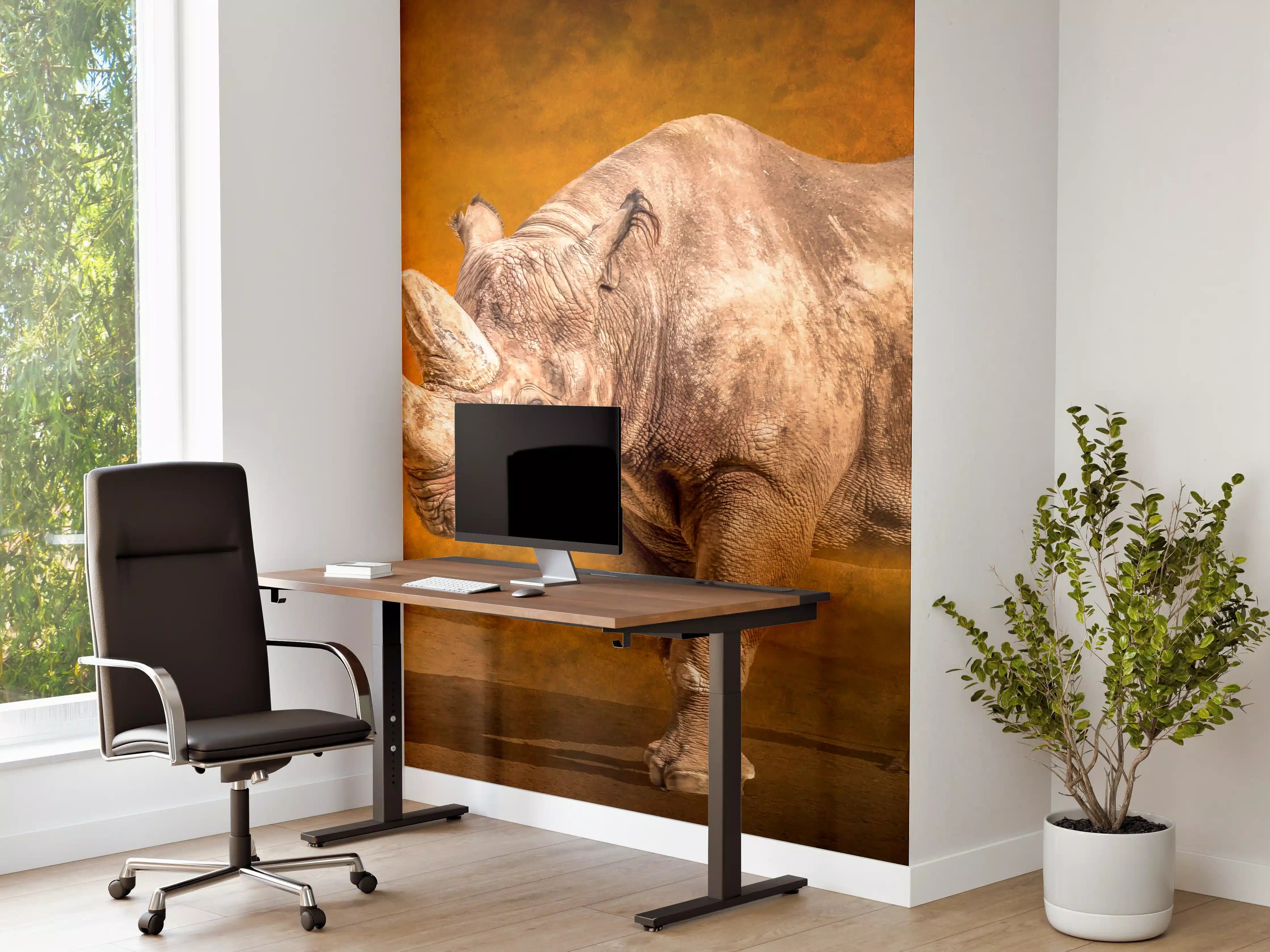 Büro Wandgestaltung - Majestätisches Nashorn