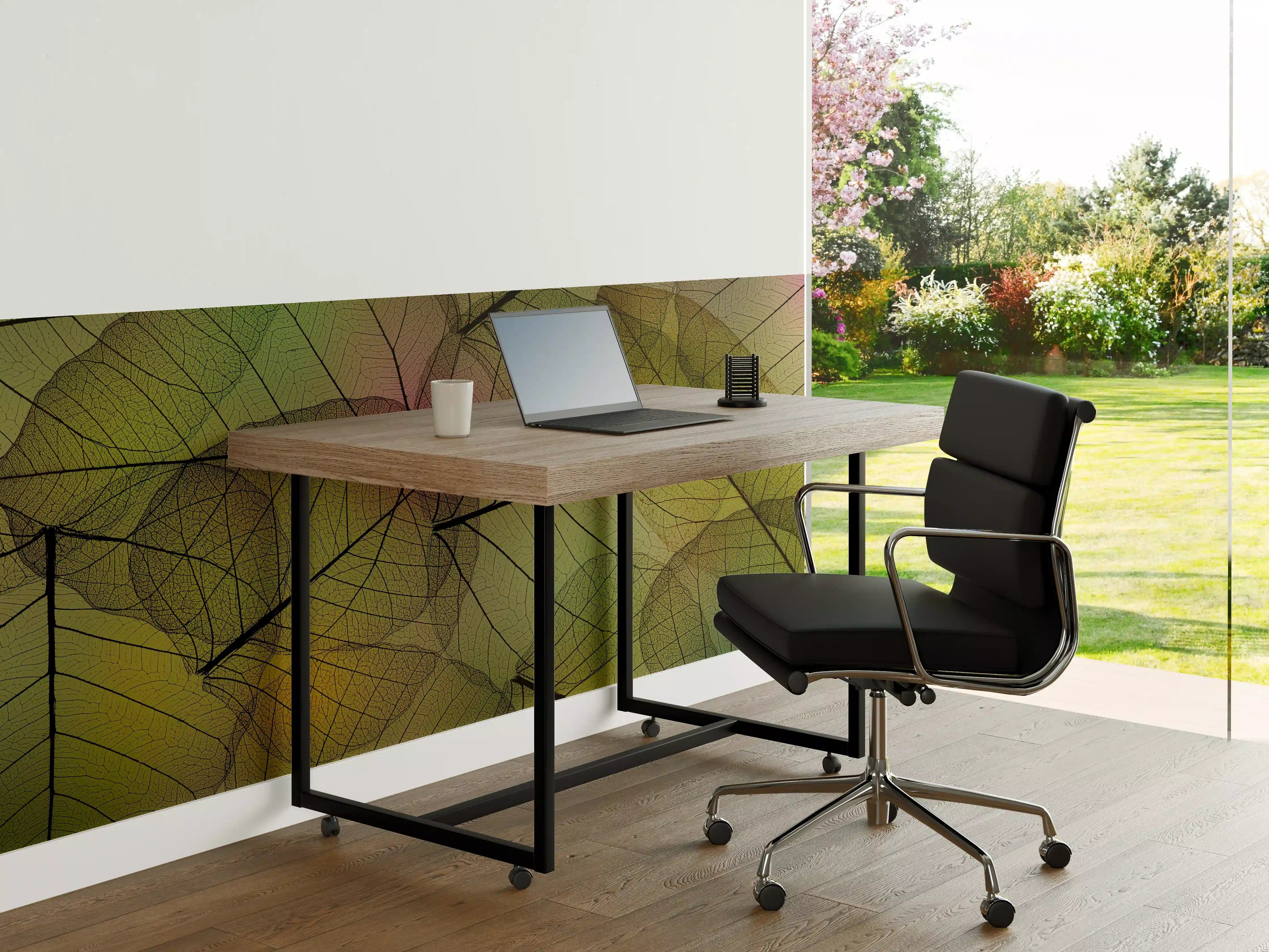 Büro Wandgestaltung - Makro Blattadern Textur