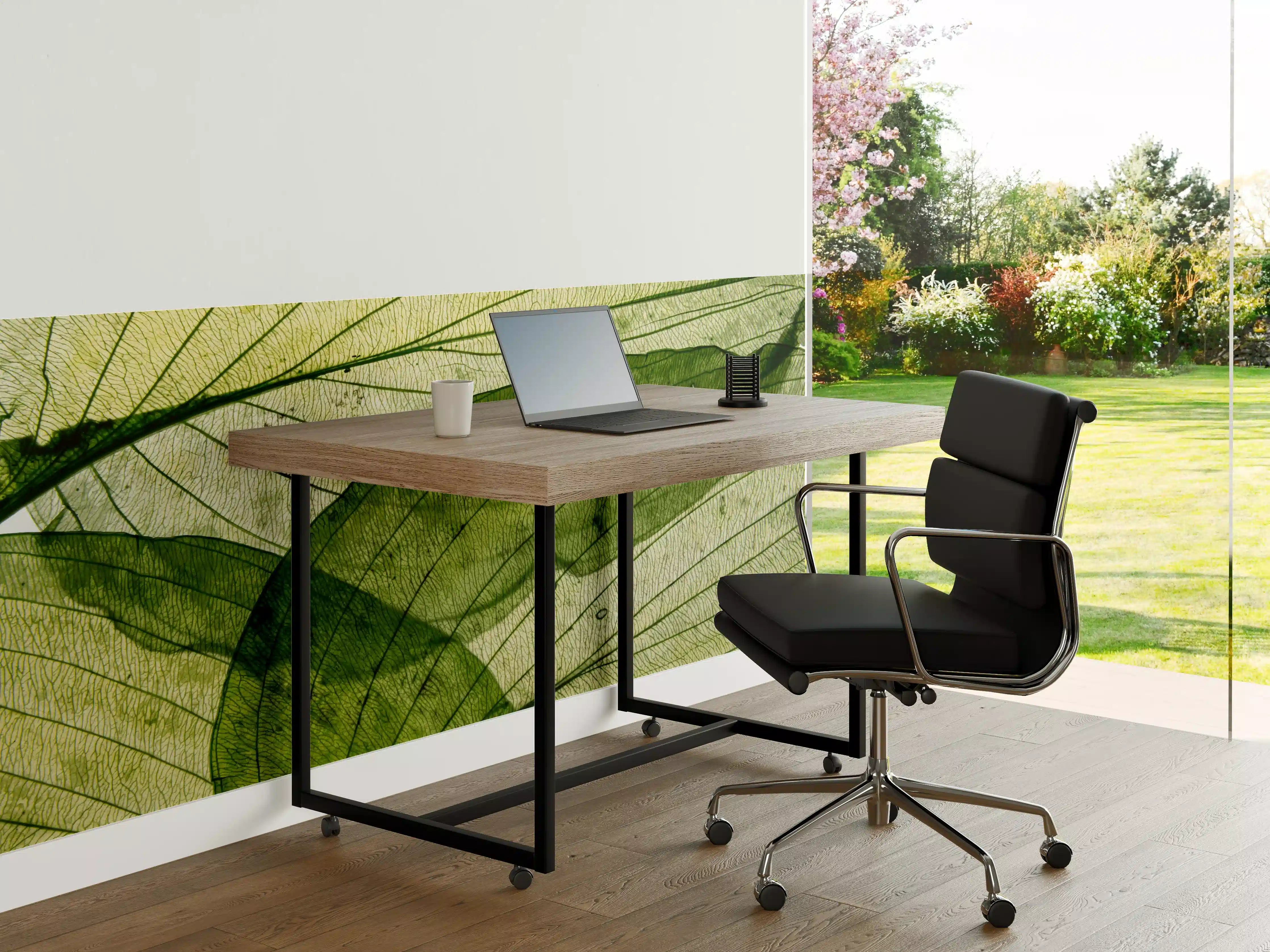 Büro Wandgestaltung - Makrotextur von herbstlich getrockneten Blättern