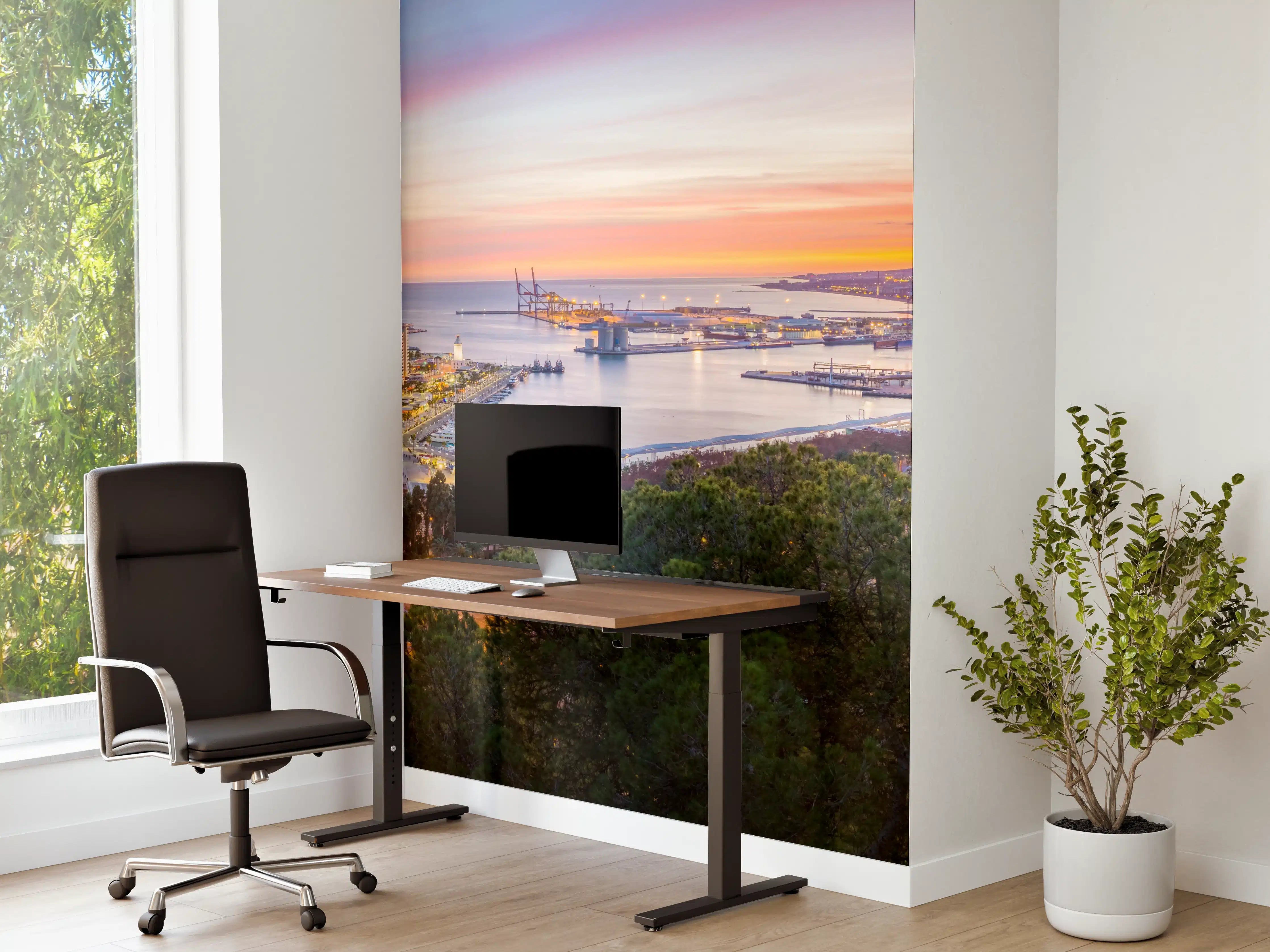 Büro Wandgestaltung - Málaga Aussicht von den Bergen