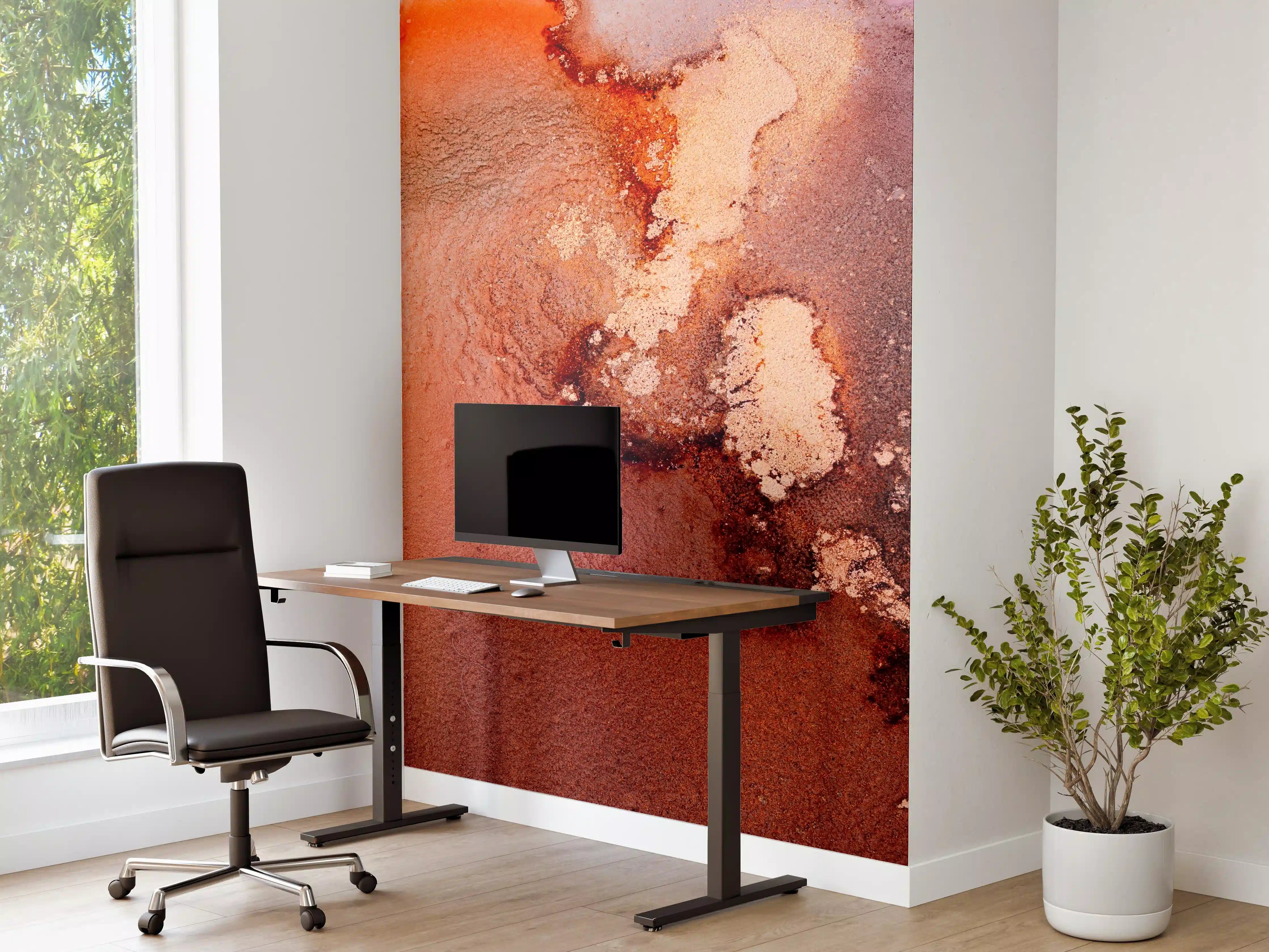 Büro Wandgestaltung - Mamor Wandtextur - Flüssigmalerei