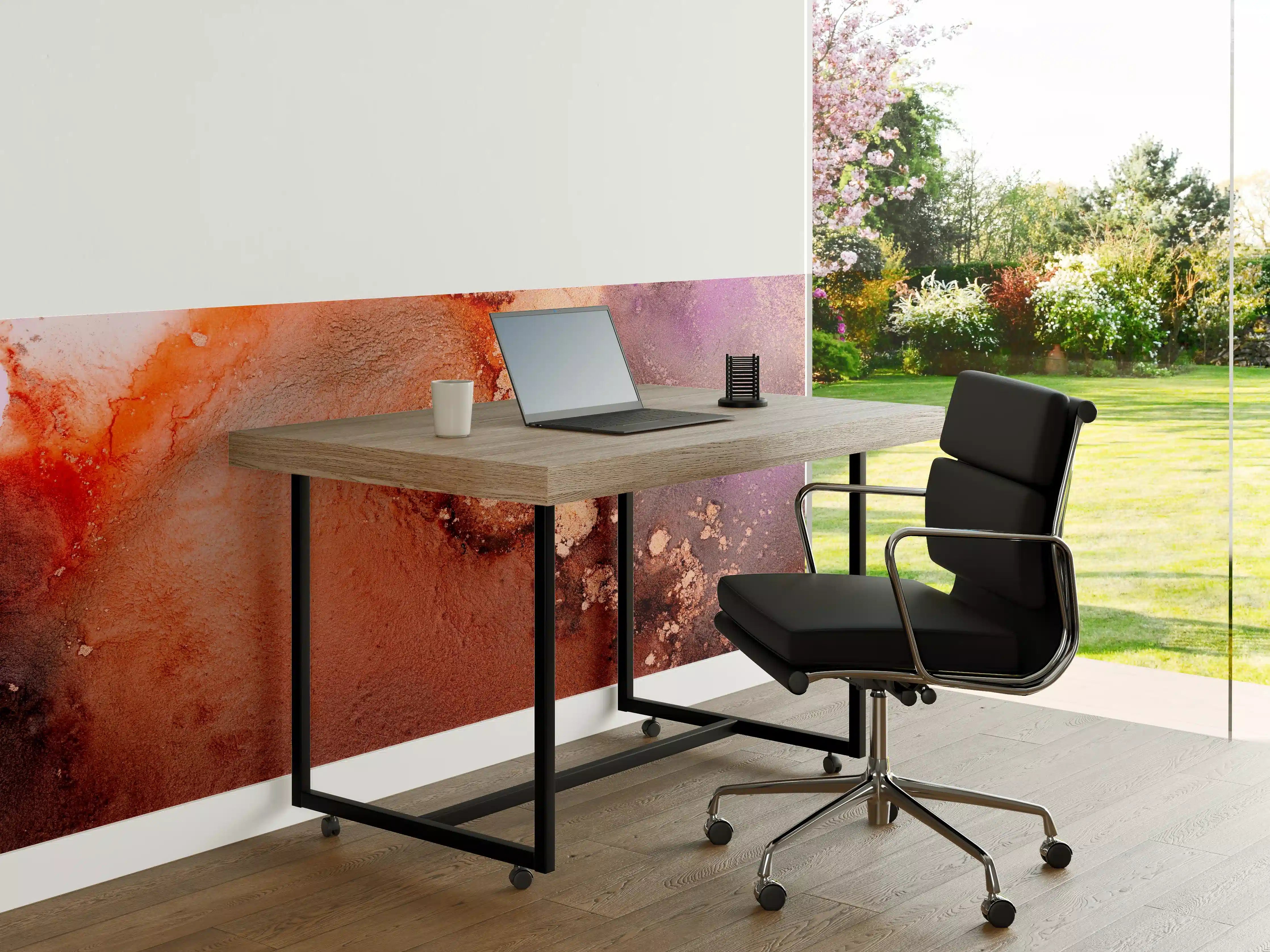 Büro Wandgestaltung - Mamor Wandtextur - Flüssigmalerei