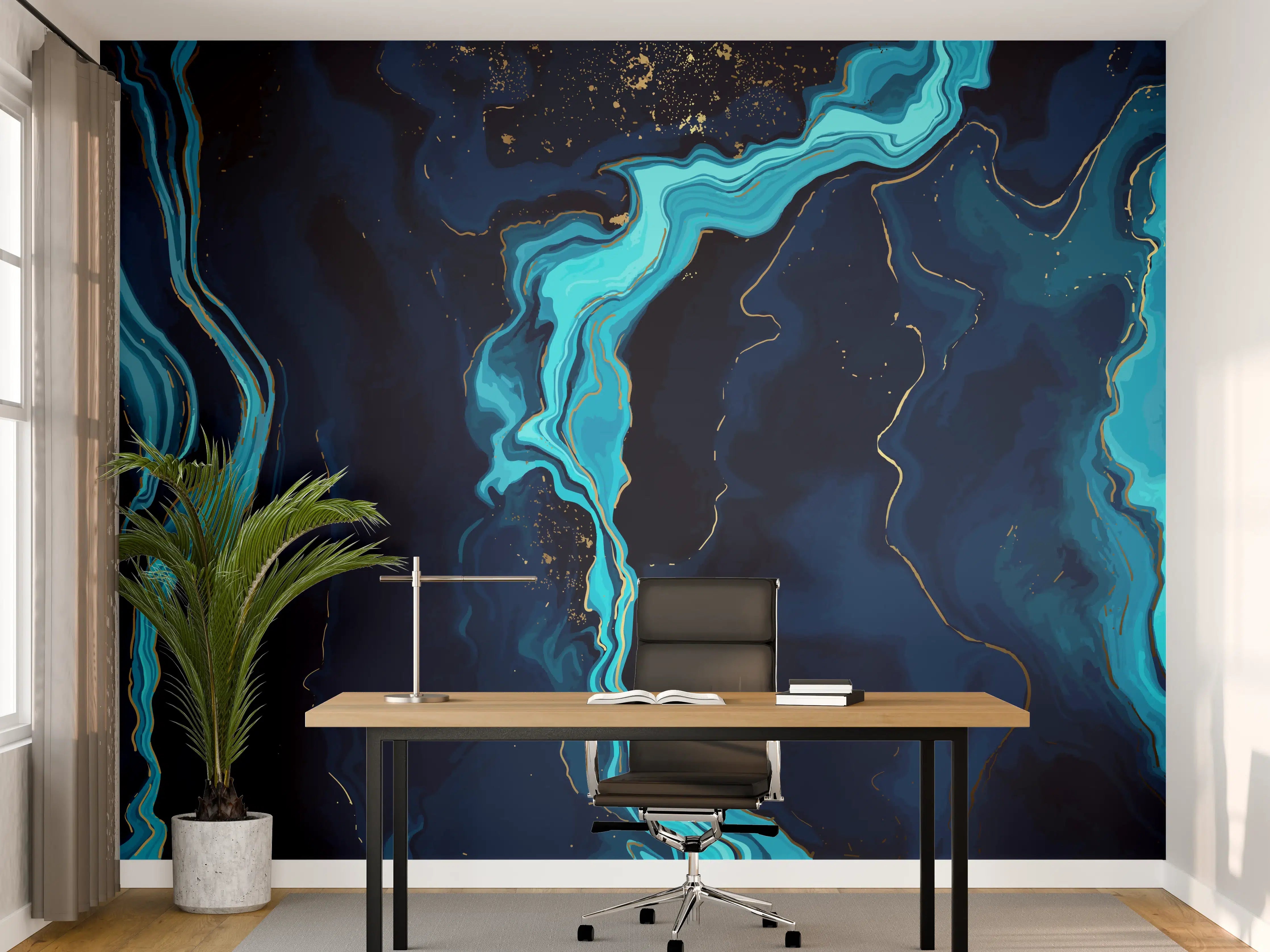 Büro Wandgestaltung - Mamor des Meeres