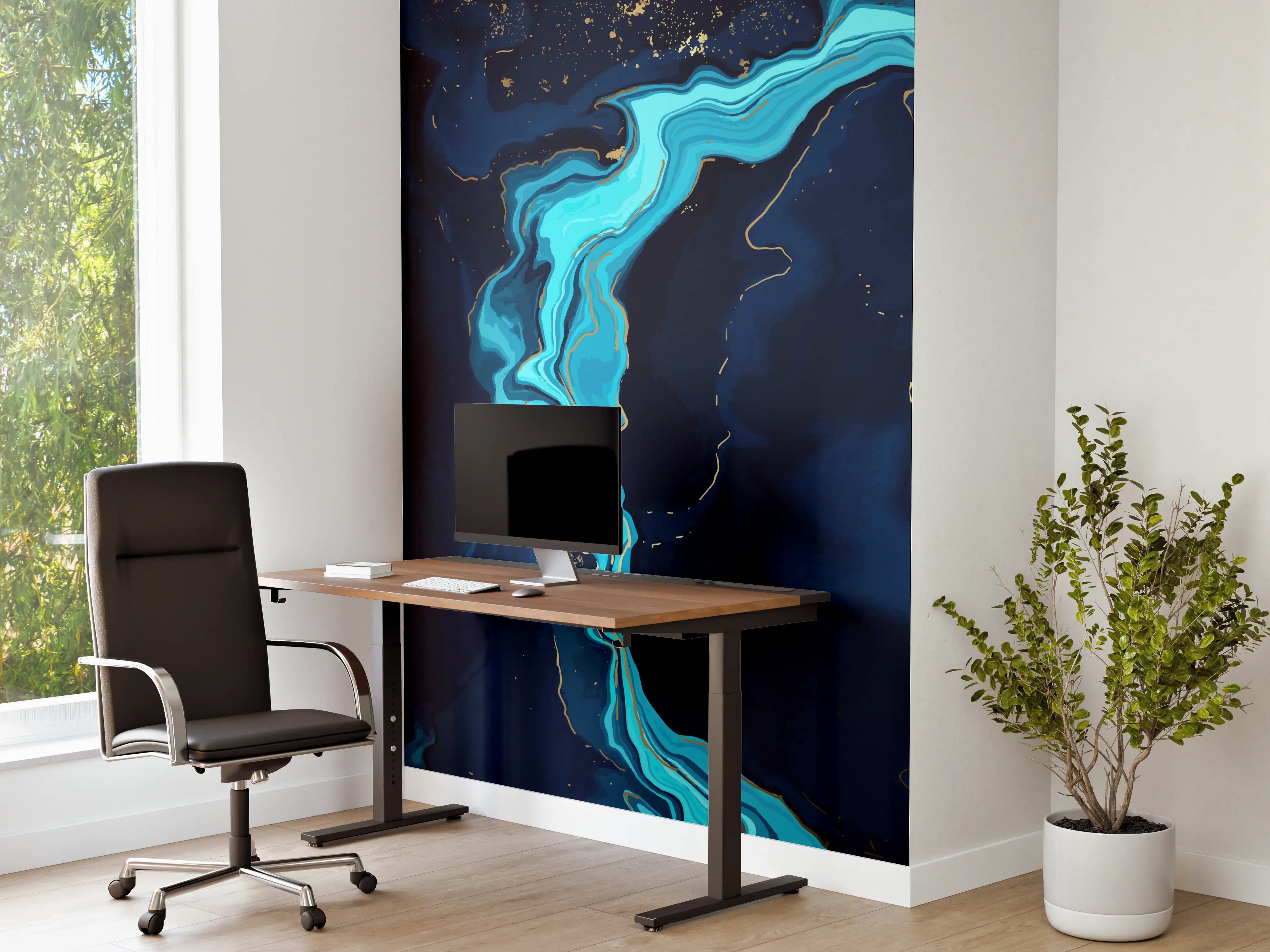 Büro Wandgestaltung - Mamor des Meeres