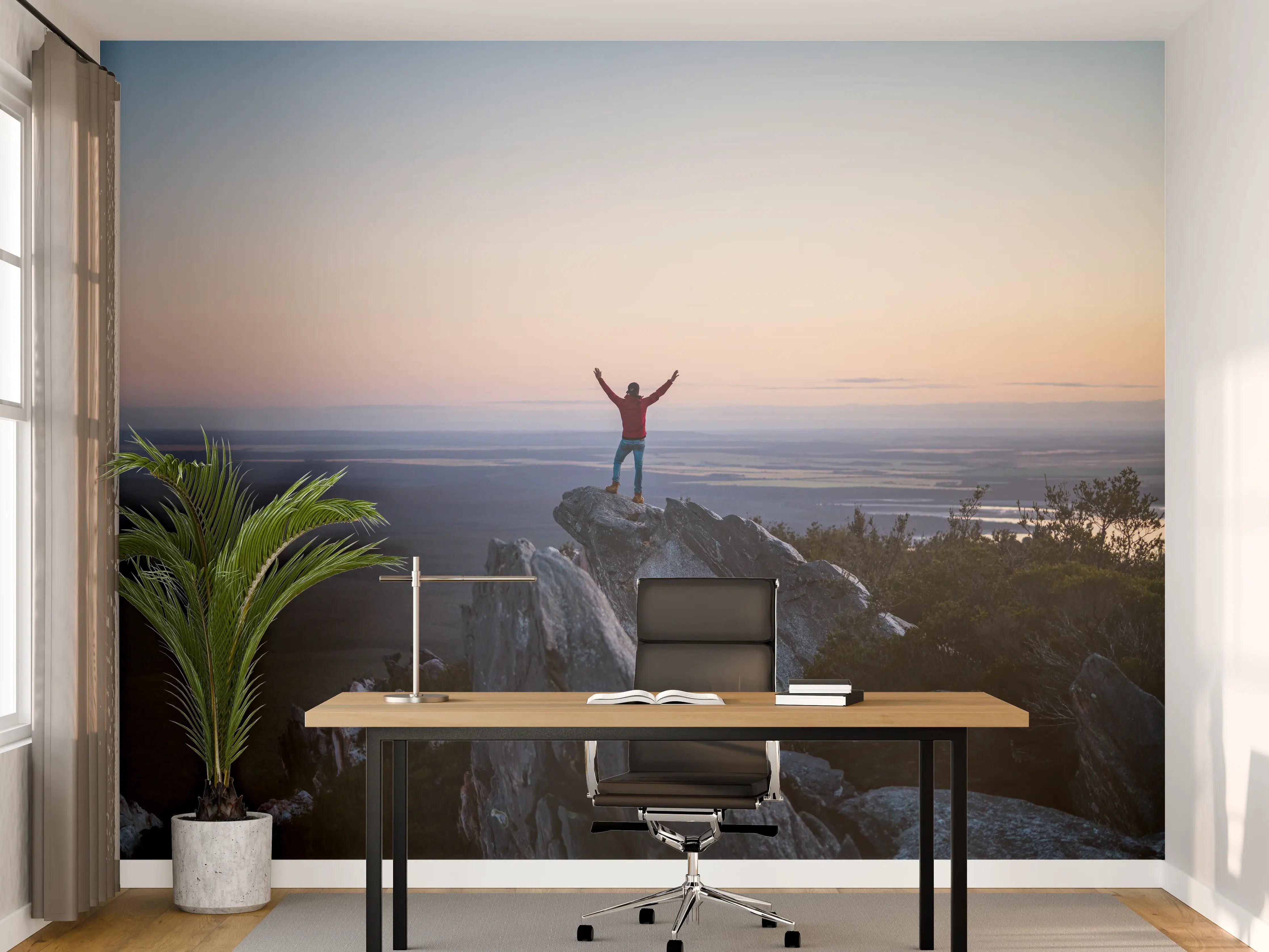 Büro Wandgestaltung - Mann steht auf das East Mount Barren