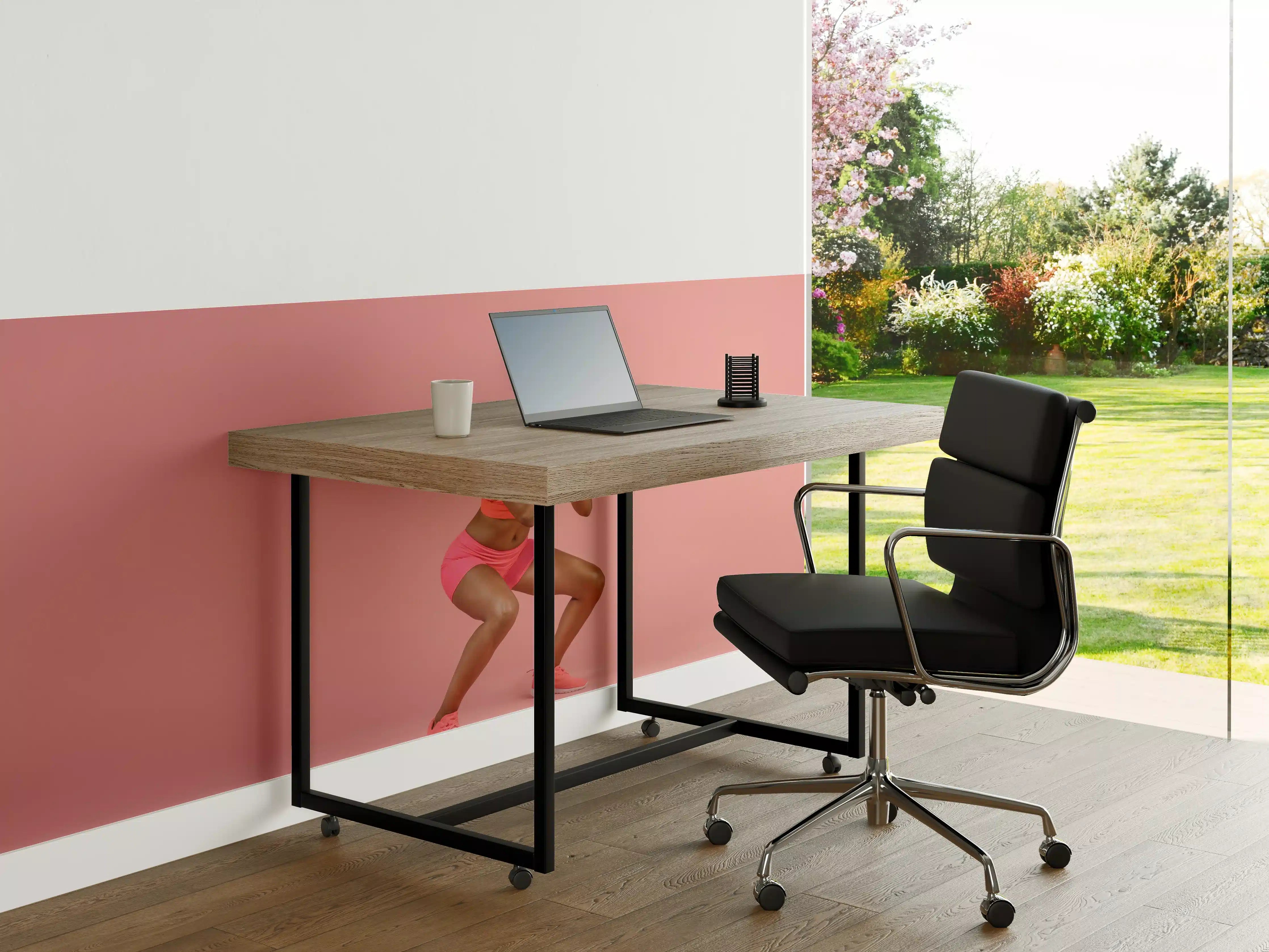 Büro Wandgestaltung - Marinen-blaues Stein Muster