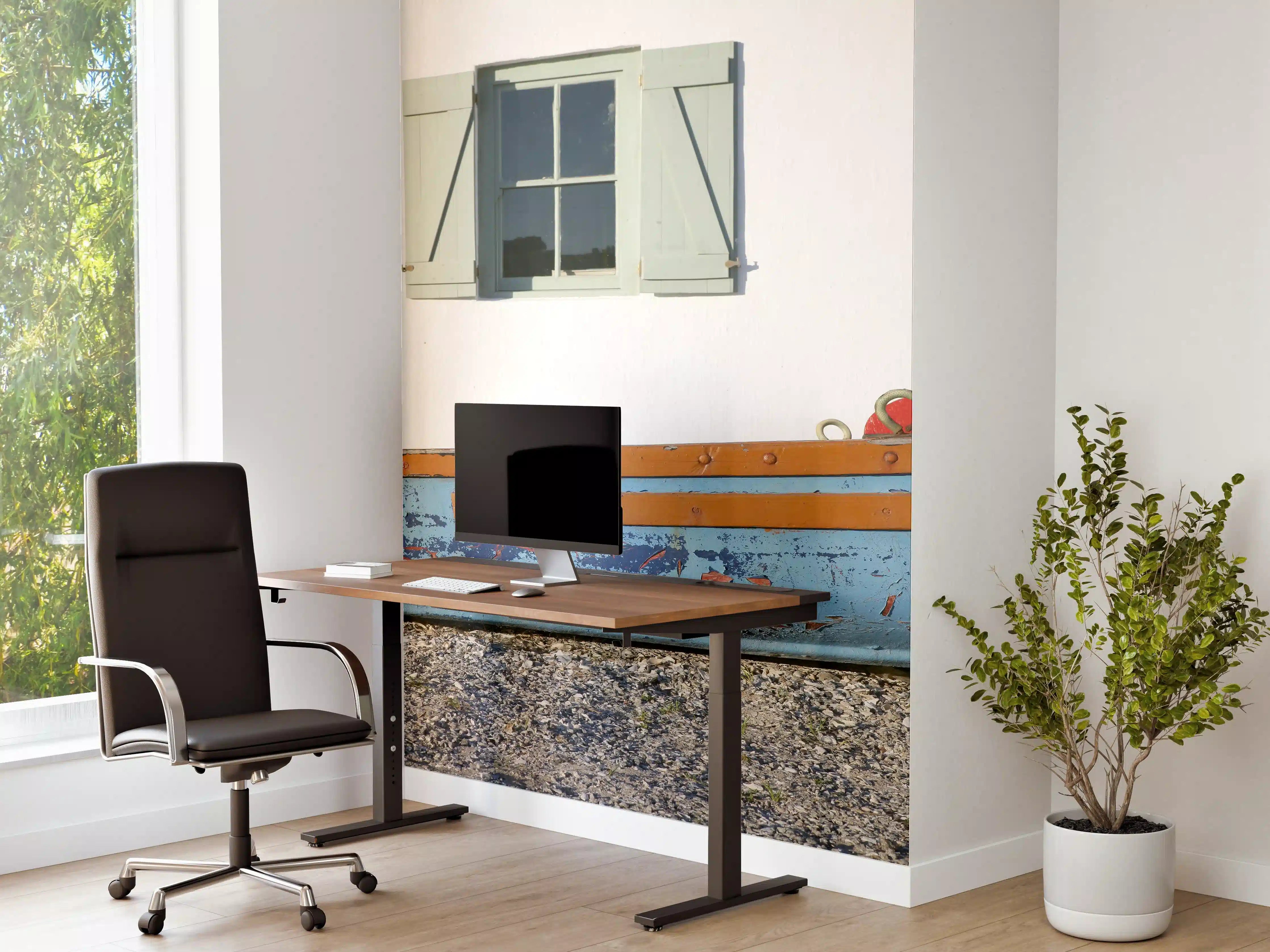 Büro Wandgestaltung - Maritimes Fenster & Boot