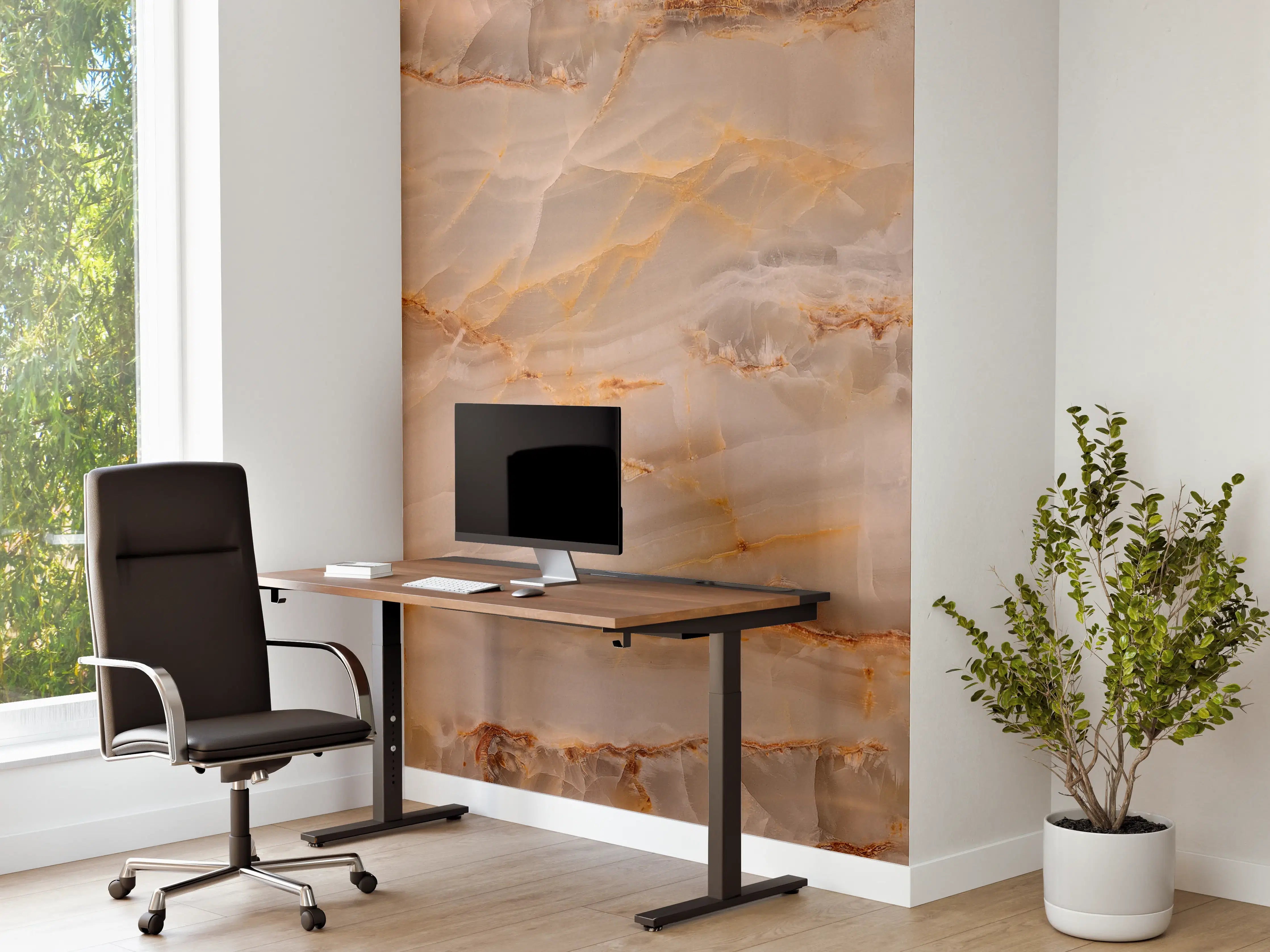 Büro Wandgestaltung - Marmor Onyx Struktur