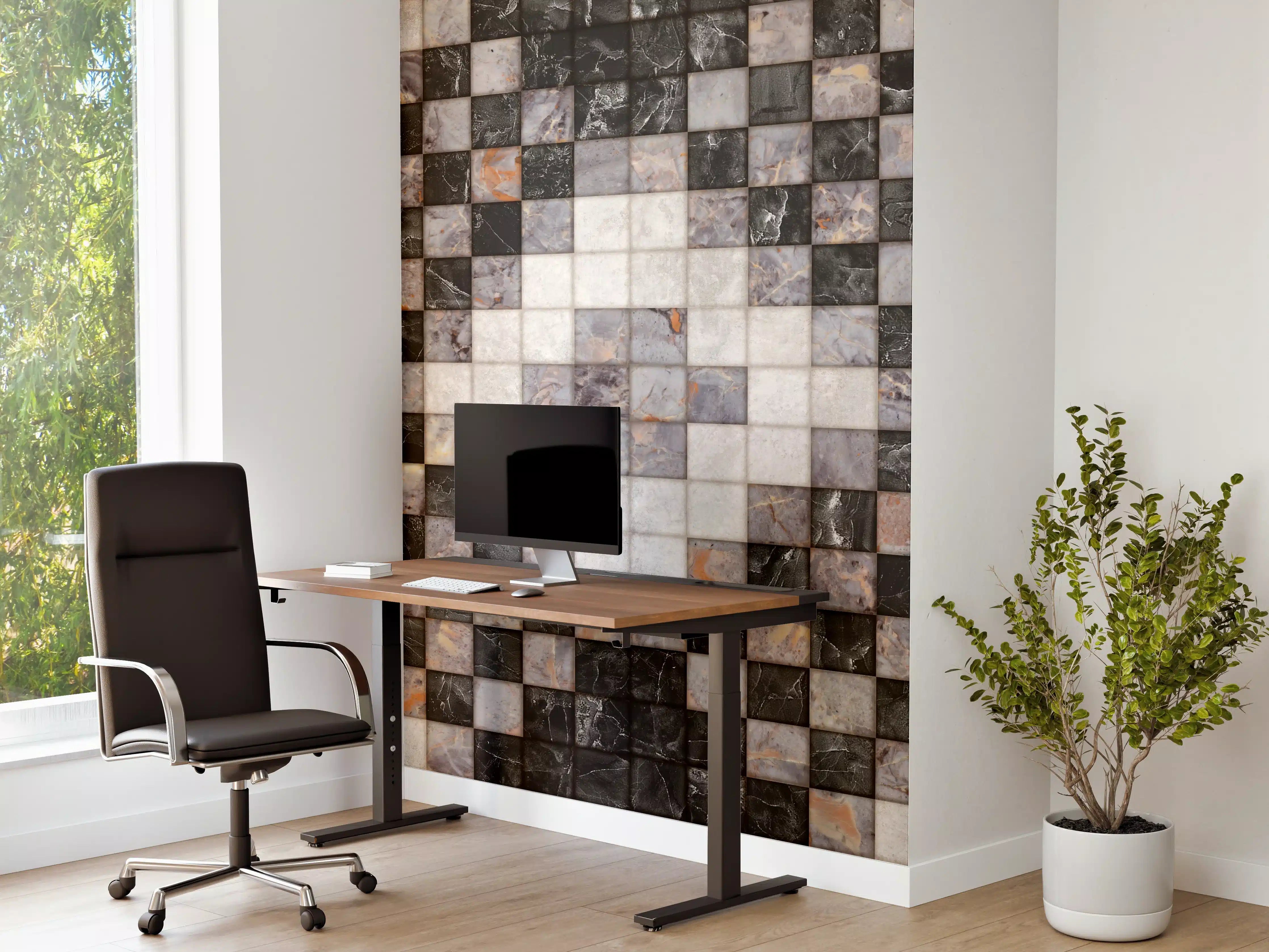 Büro Wandgestaltung - Marmor Textur - Retro-Muster 