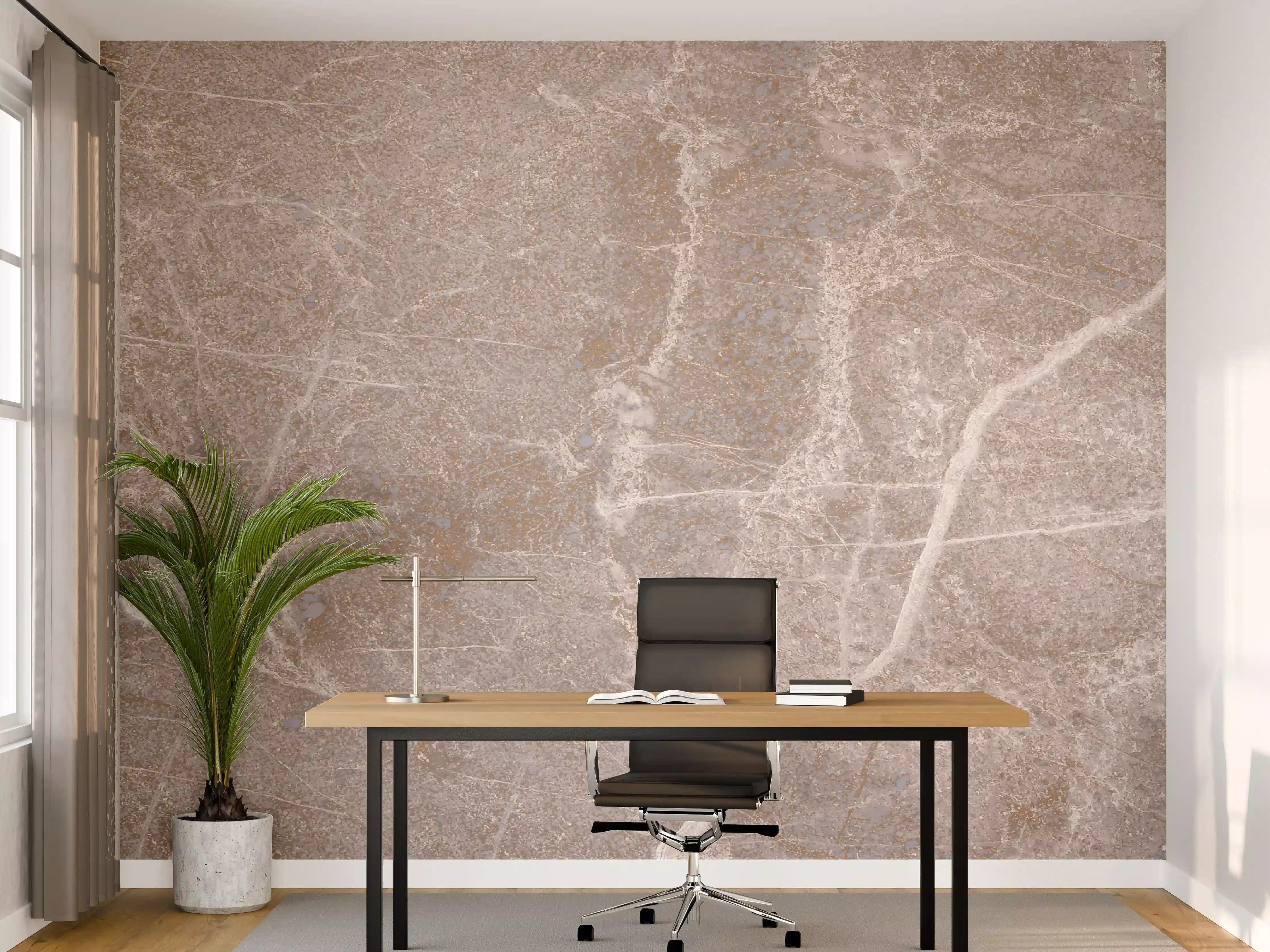 Büro Wandgestaltung - Marmor Textur - Rosa