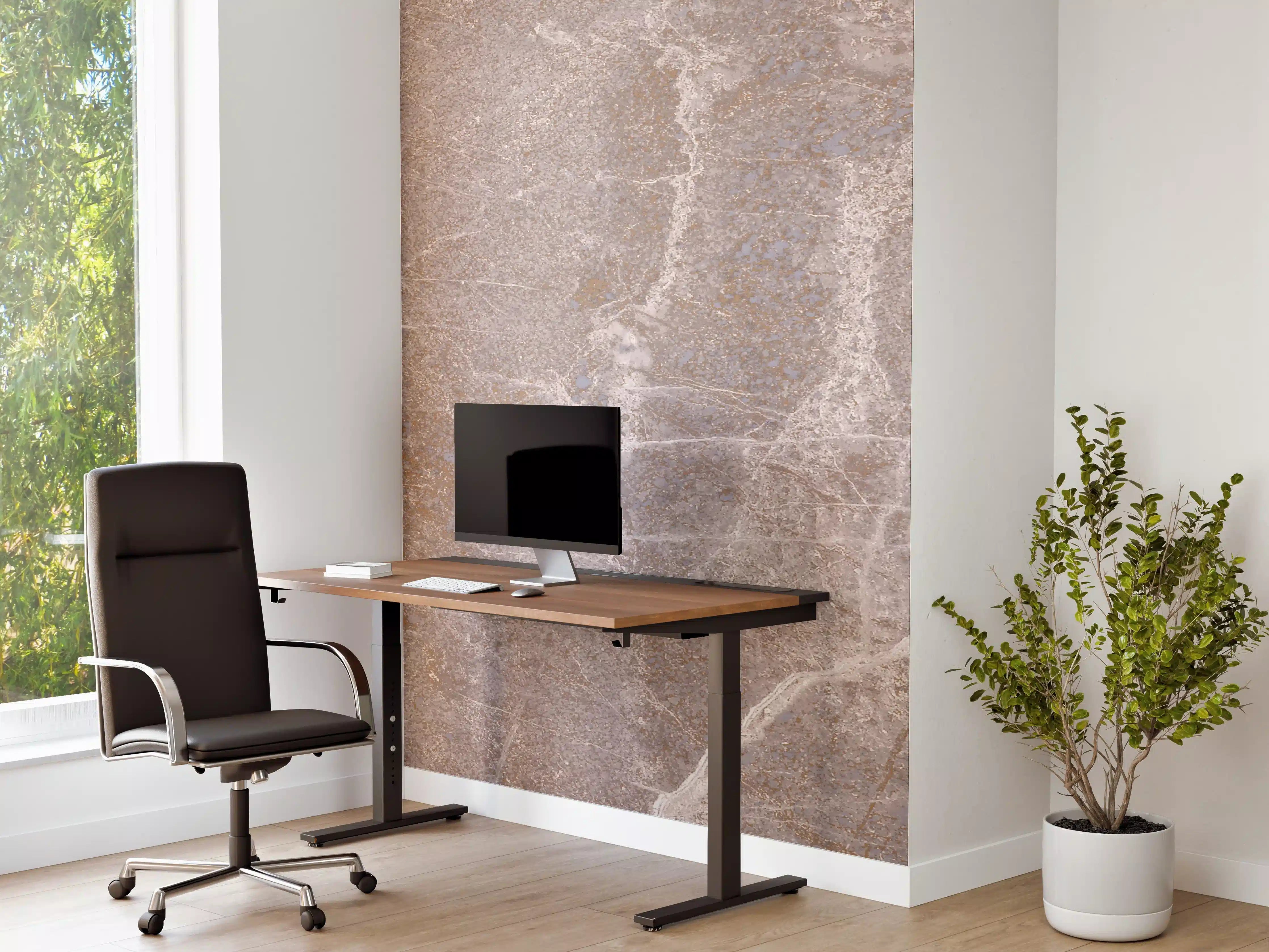 Büro Wandgestaltung - Marmor Textur - Rosa