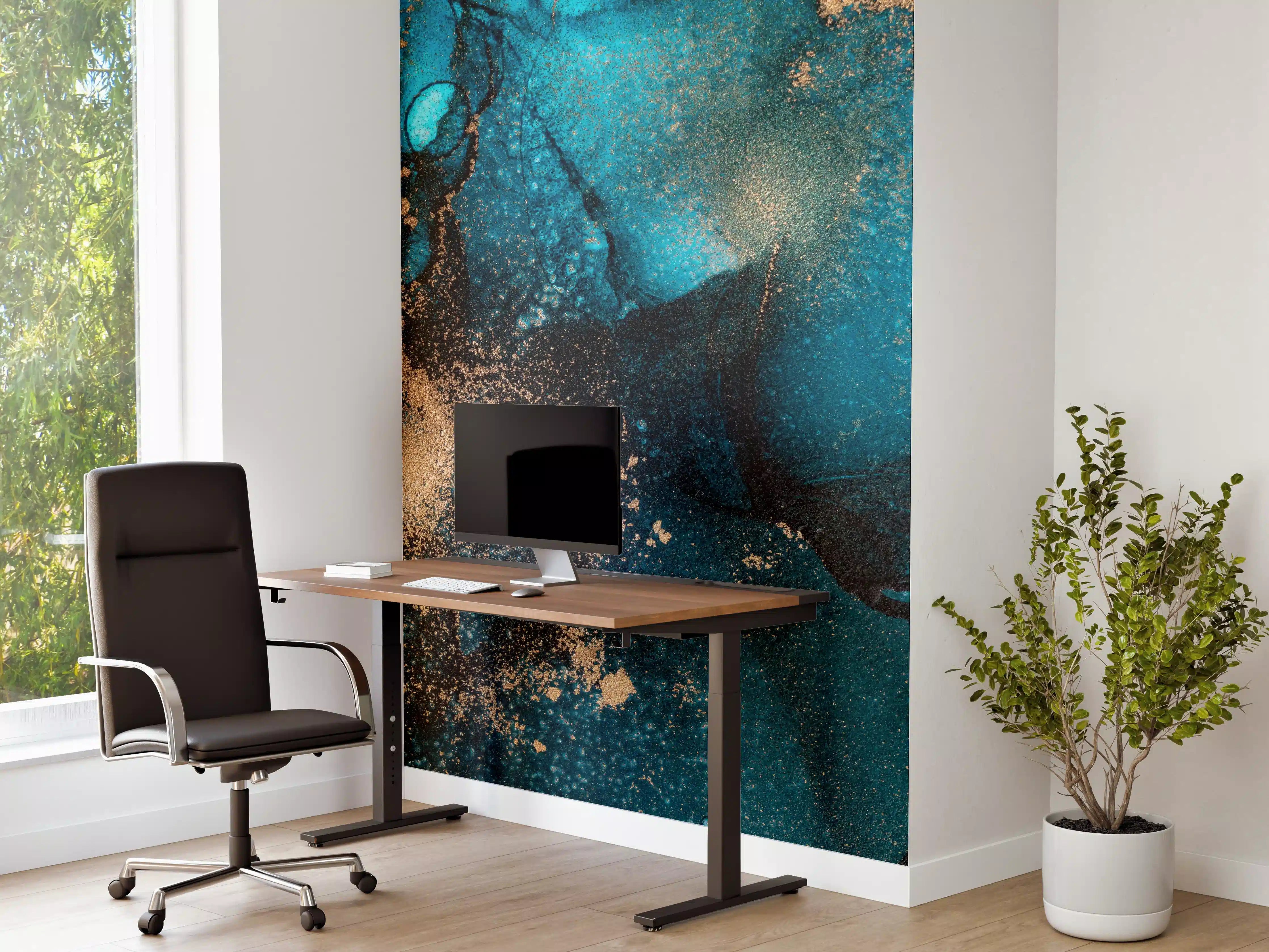 Büro Wandgestaltung - Marmor Wand Design - Flüssigmalerei