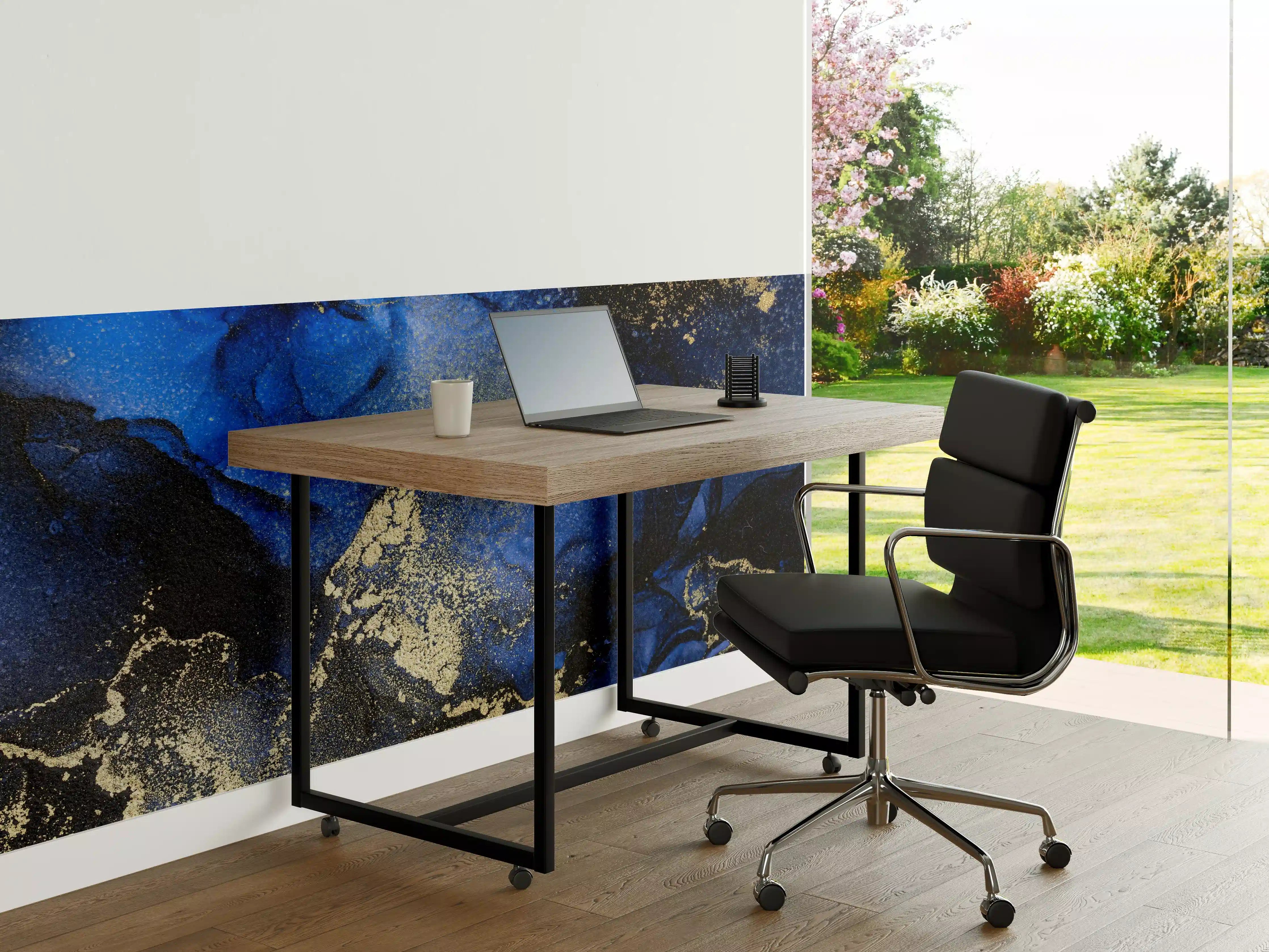 Büro Wandgestaltung - Marmor Wandtextur - Flüssigmalerei