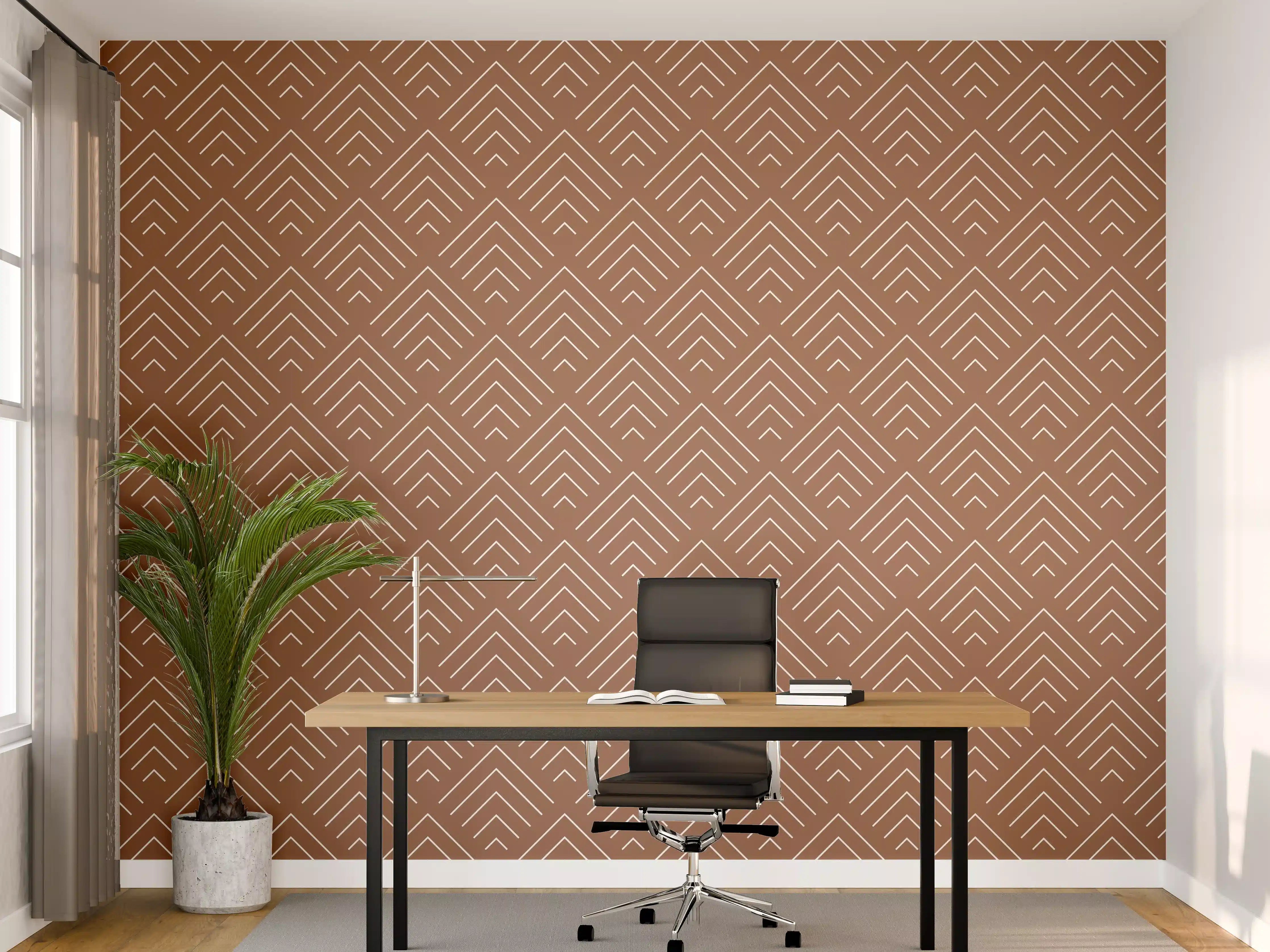 Büro Wandgestaltung - Maronen-Texture für stilvolle Akzente