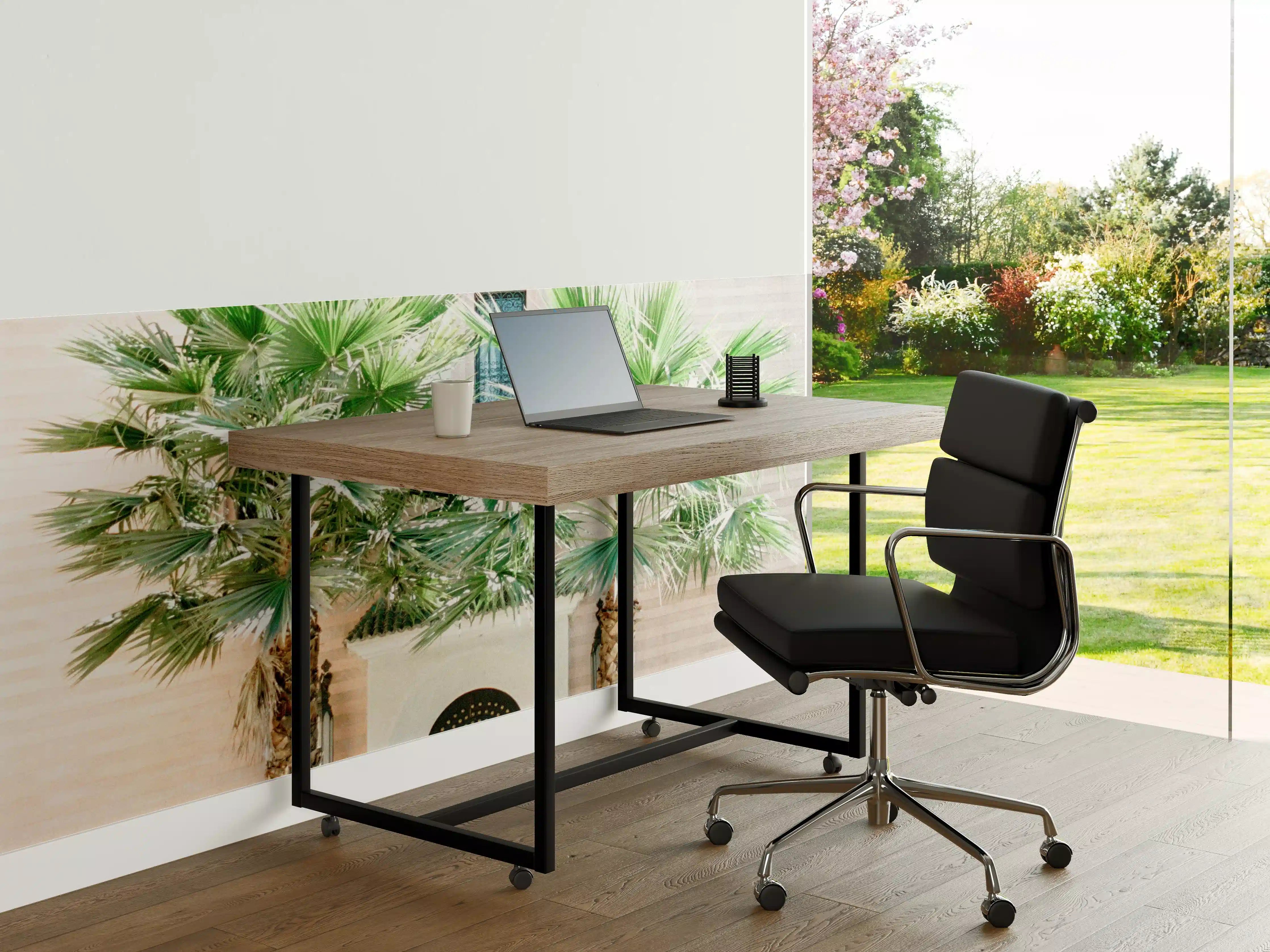 Büro Wandgestaltung - Marrakesch Pink Palmentür