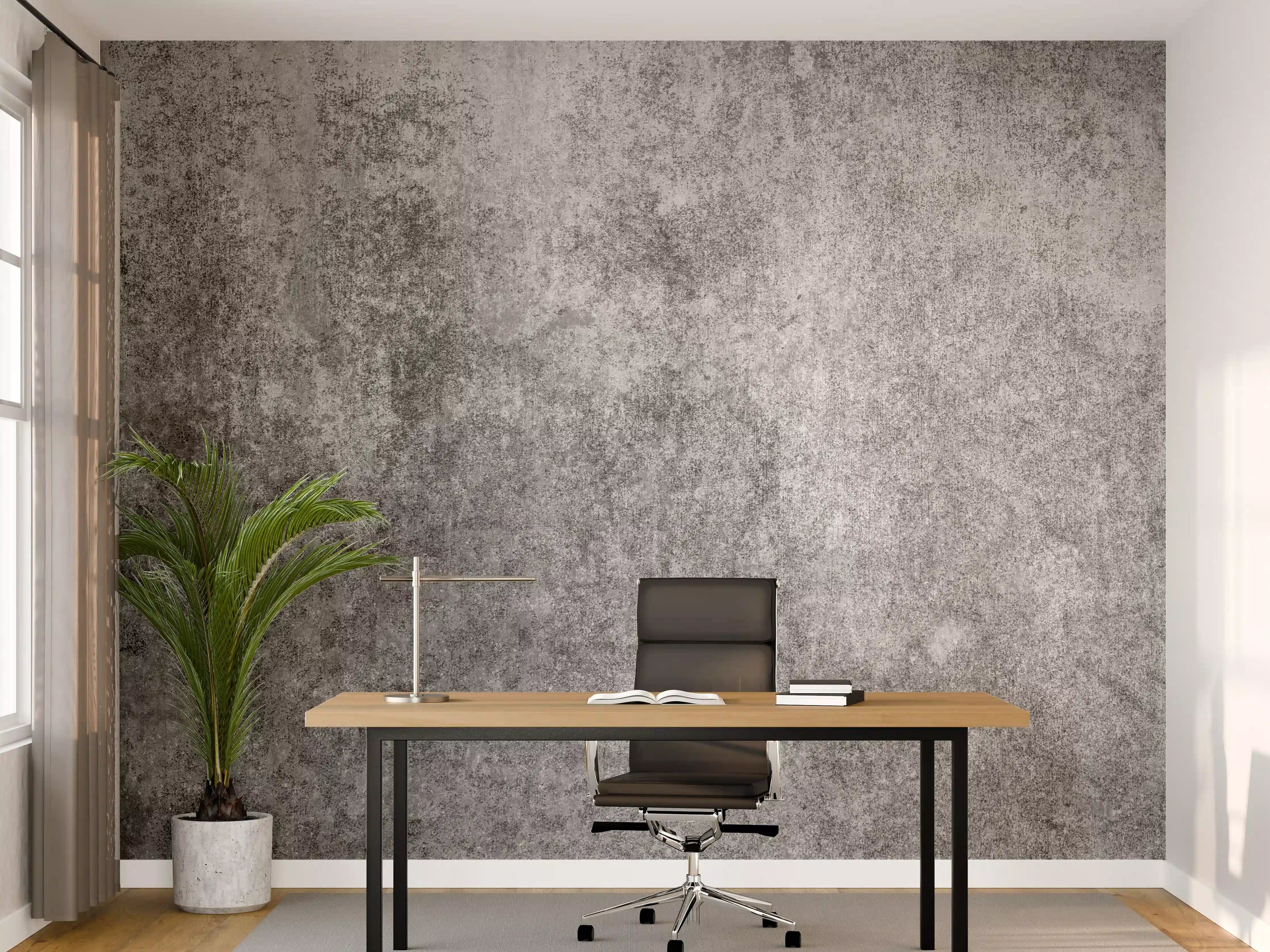 Büro Wandgestaltung - Massiver dunkelgrauer Beton