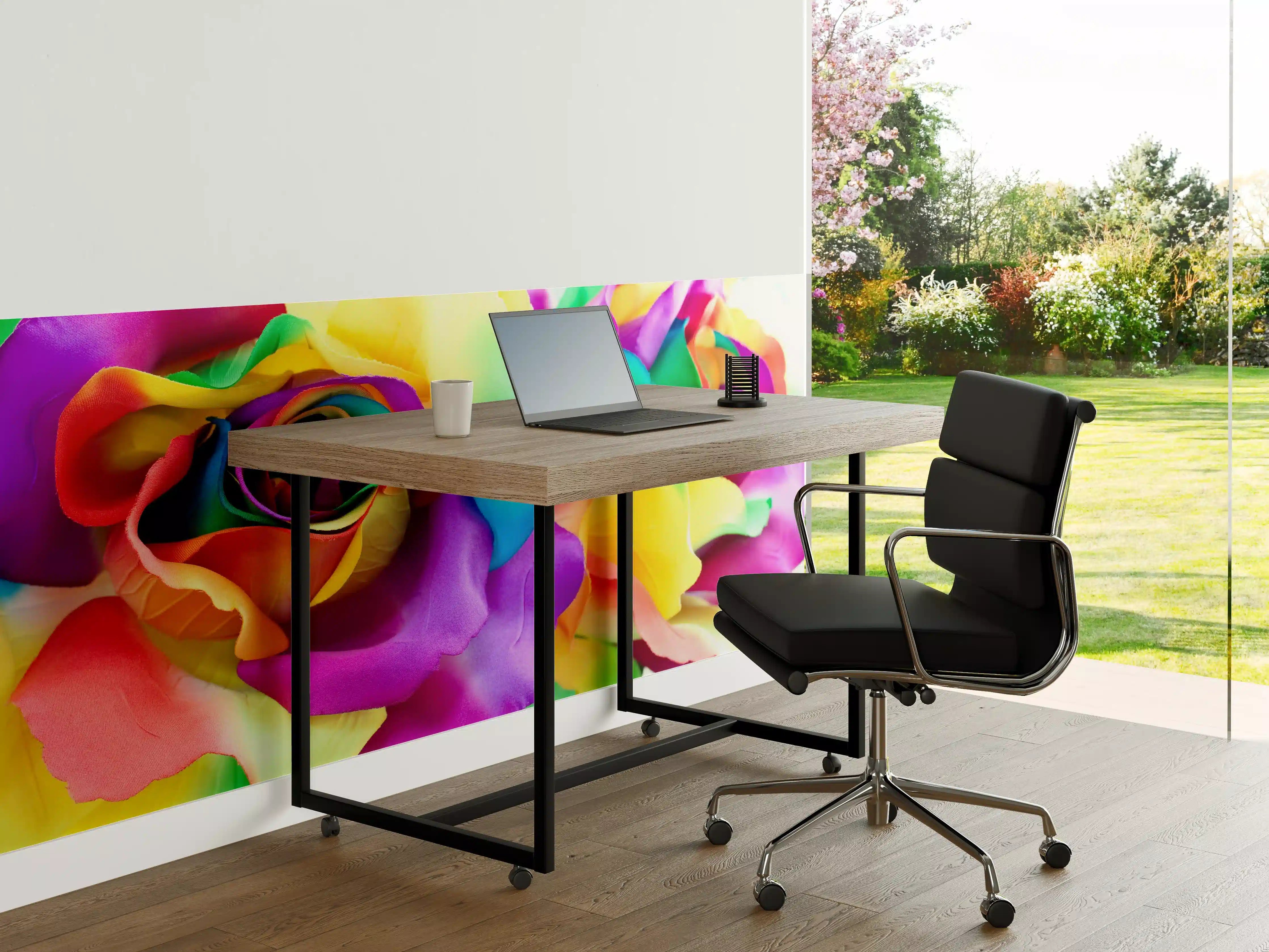 Büro Wandgestaltung - Mehrfarbige synthetische Rose