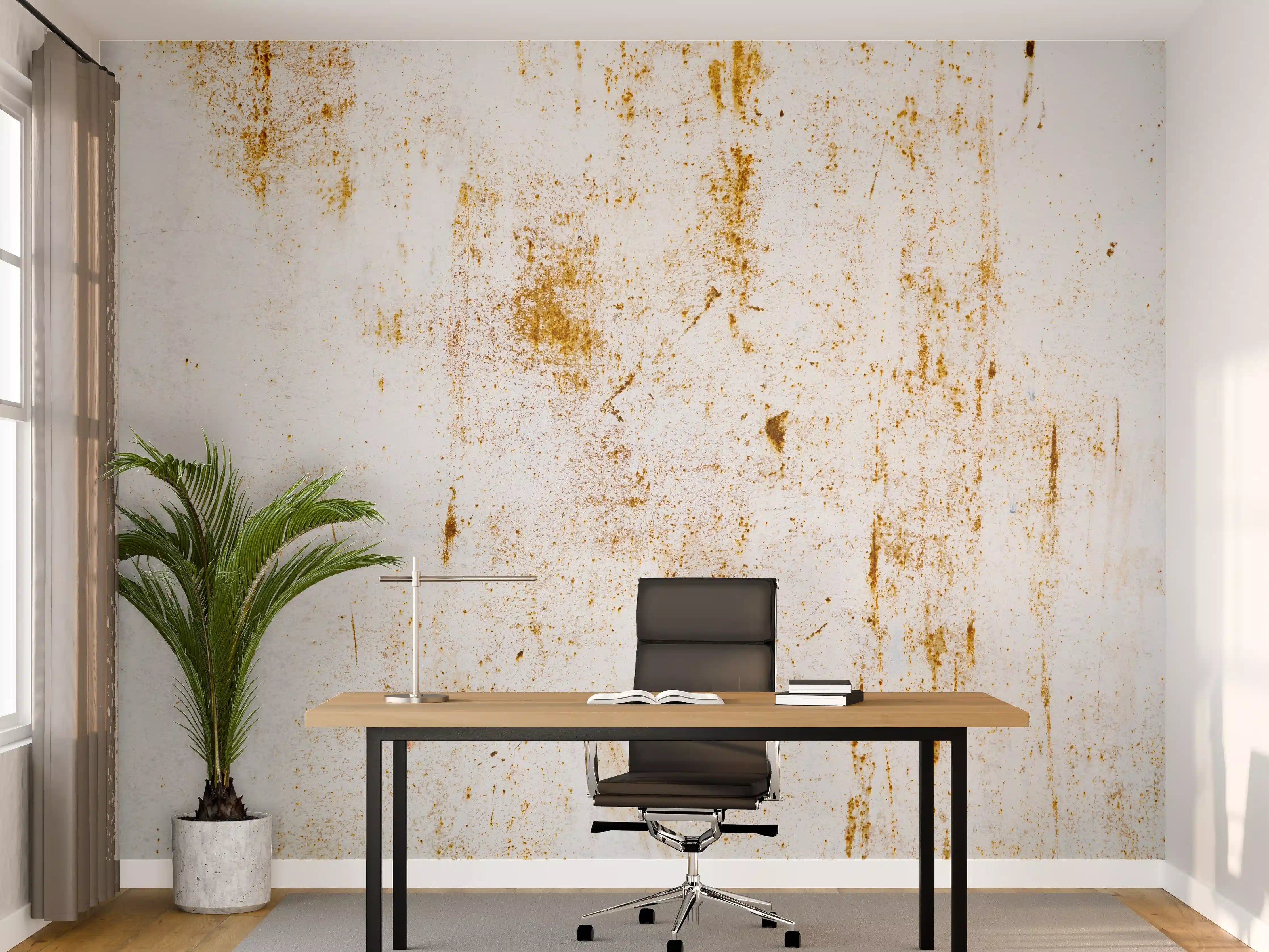 Büro Wandgestaltung - Metall mit rauer Rostoberfläche 