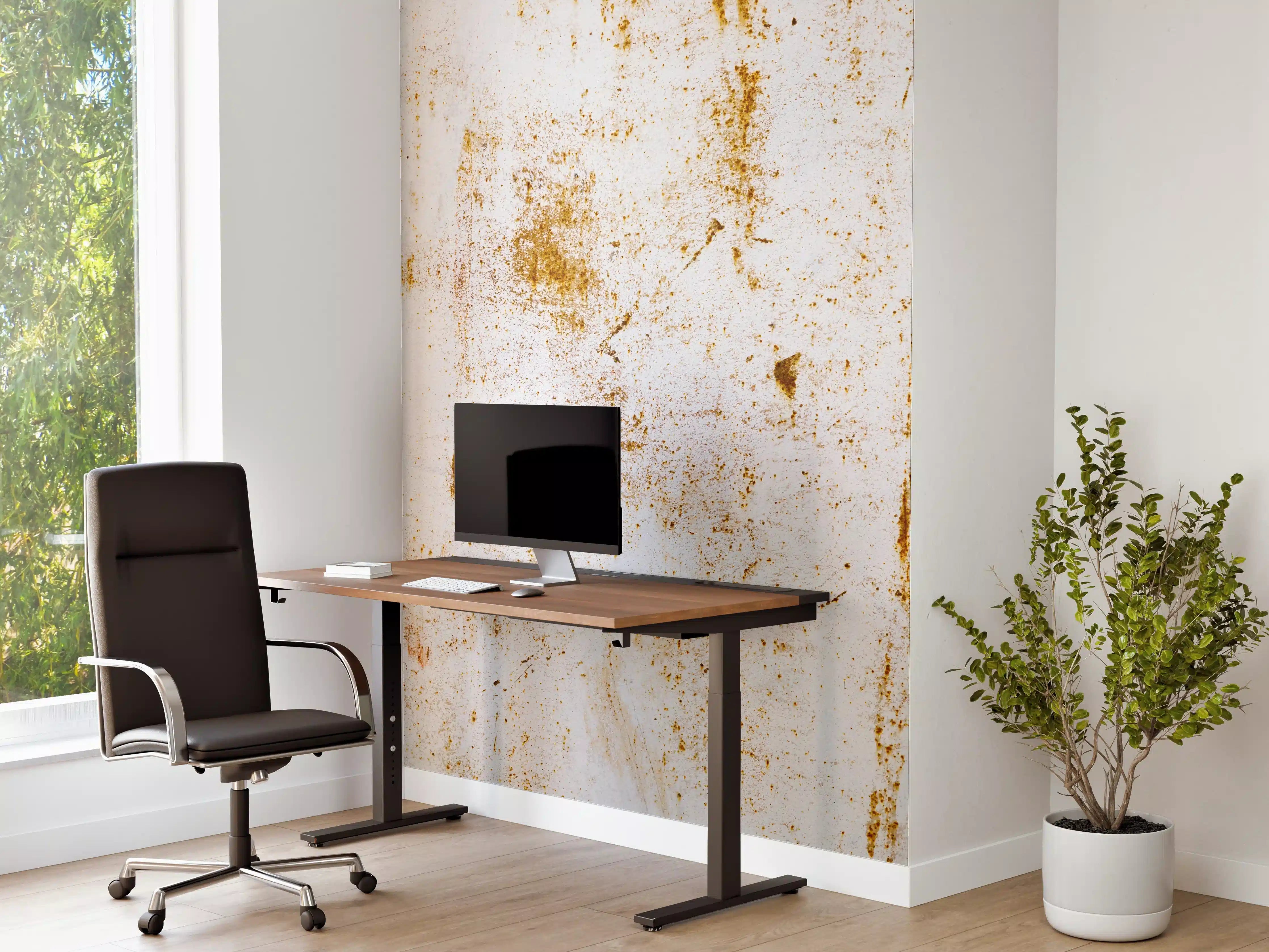 Büro Wandgestaltung - Metall mit rauer Rostoberfläche 
