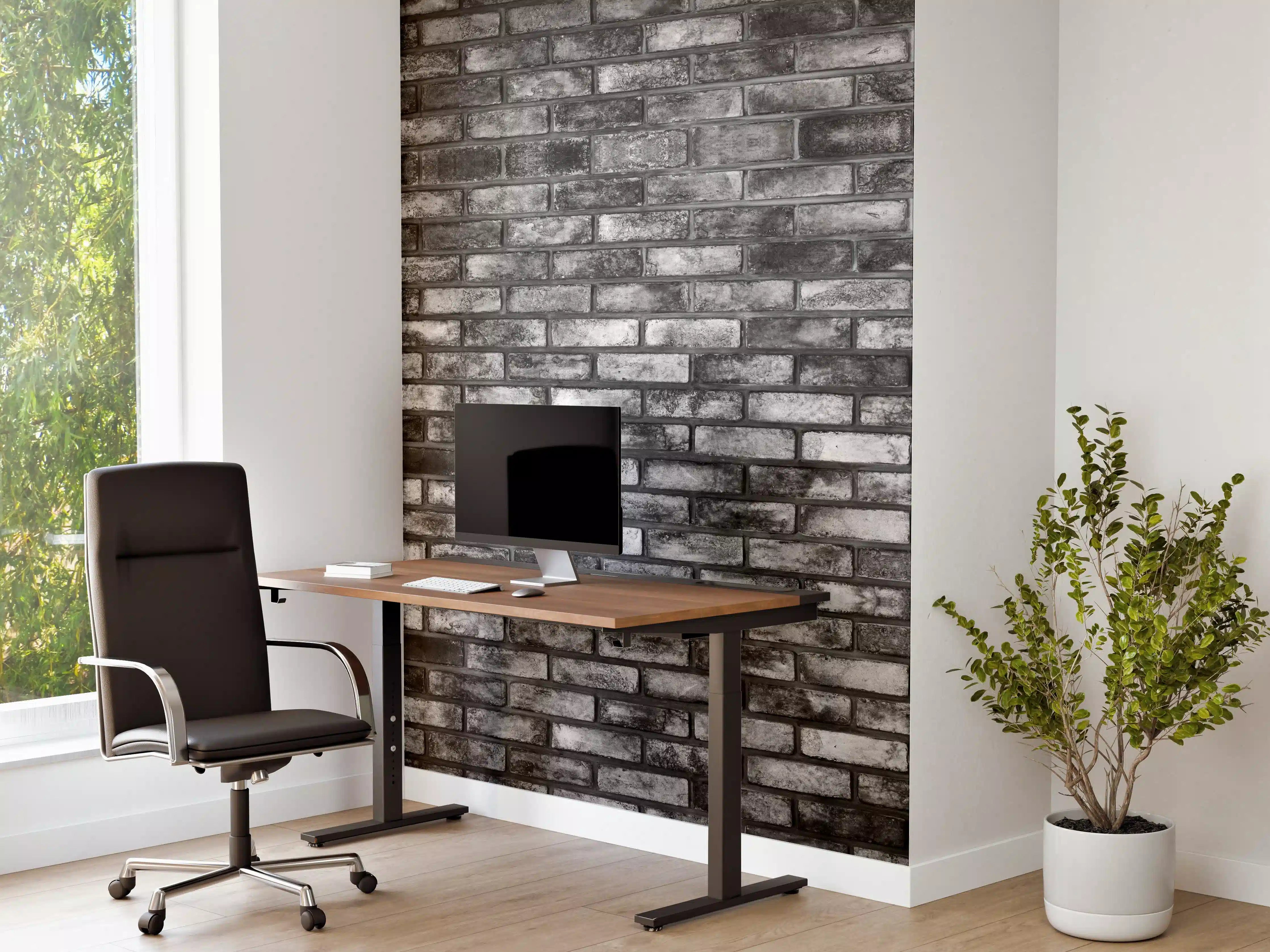 Büro Wandgestaltung - Metallische Steinstruktur