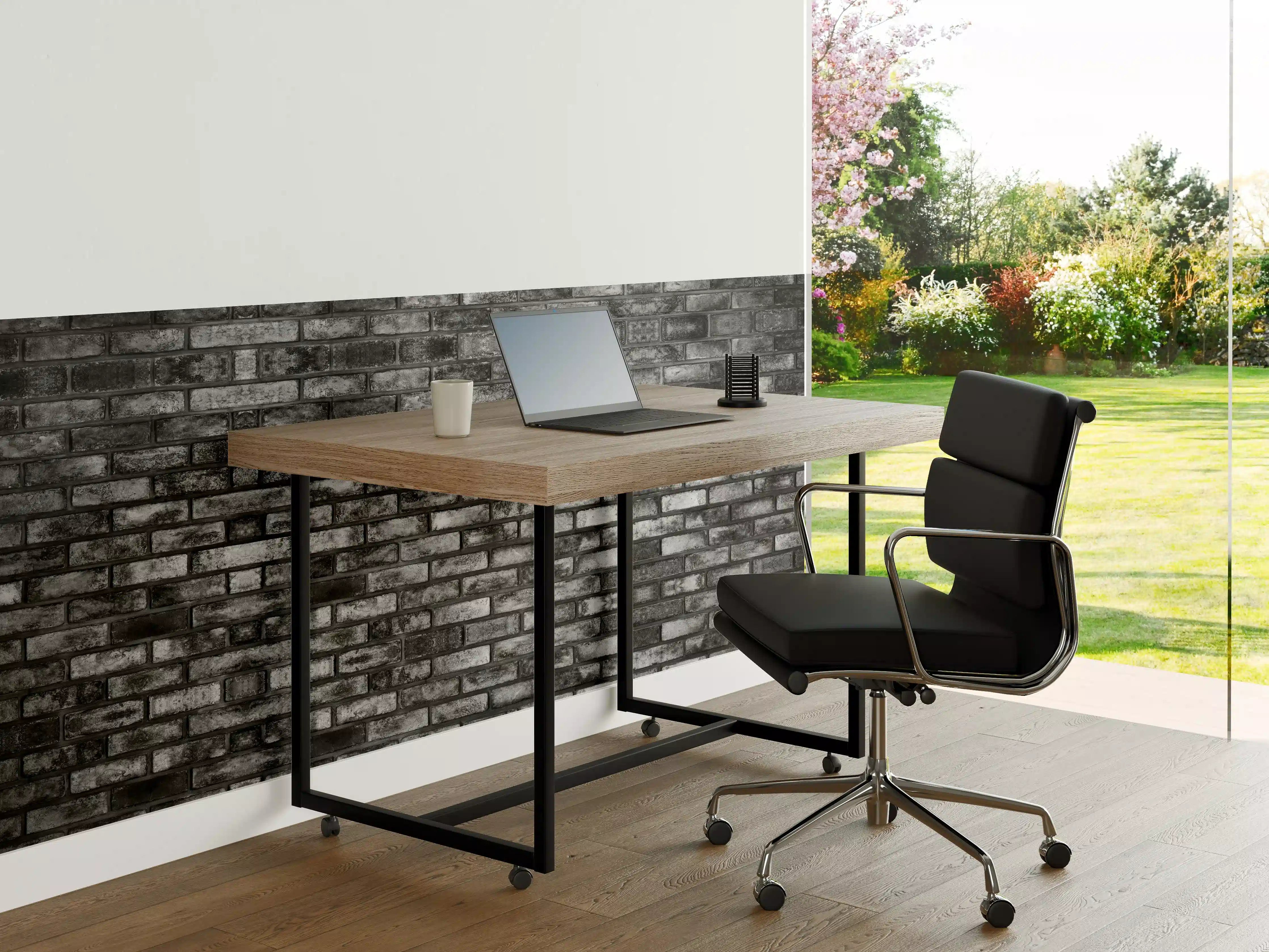 Büro Wandgestaltung - Metallische Steinstruktur