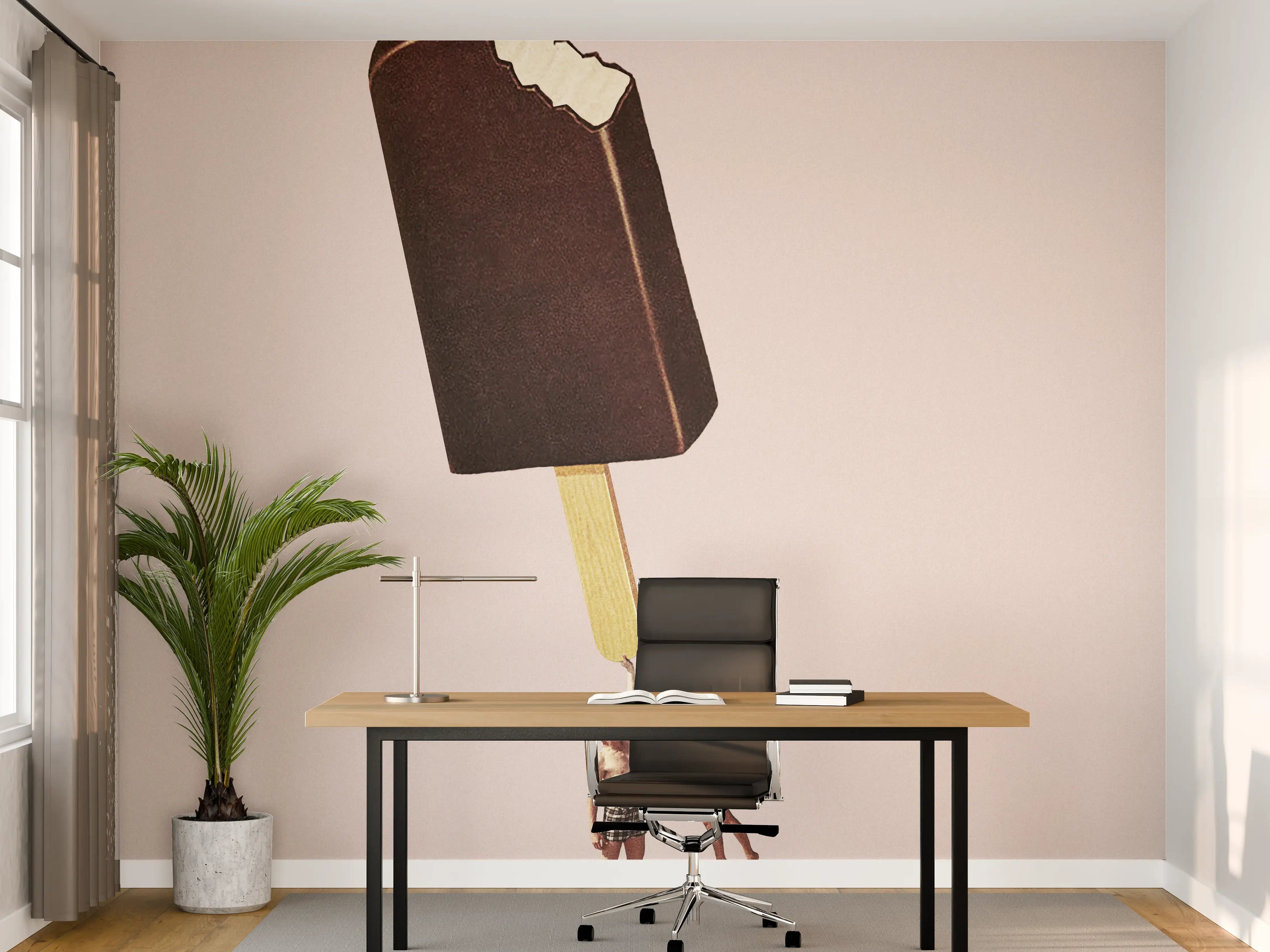 Büro Wandgestaltung - Miniatur Menschen halten Eis