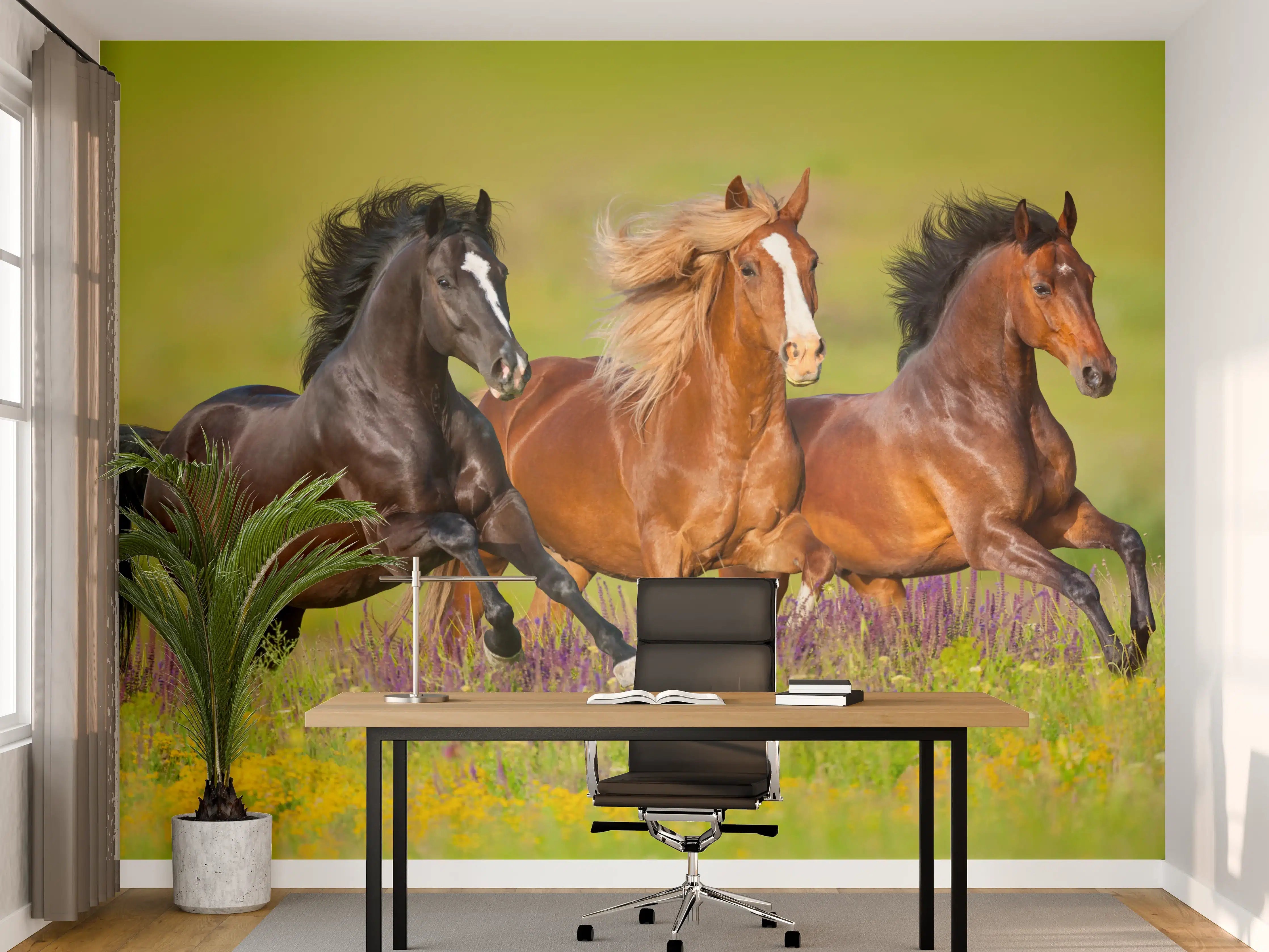 Büro Wandgestaltung - Minimalistischer Schriftzug 'The End' auf Weißer Leinwand