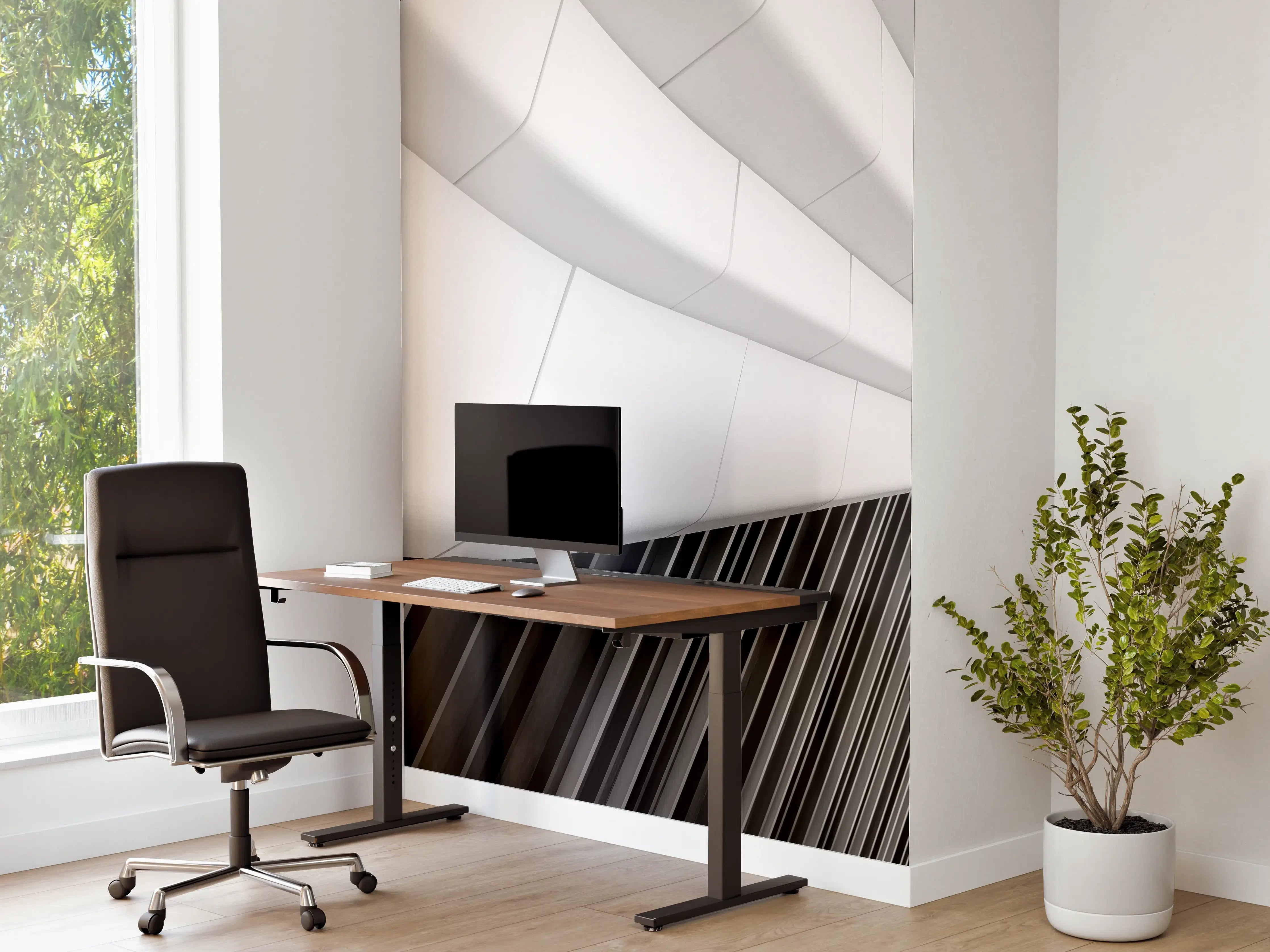 Büro Wandgestaltung - Moderne Architektur in Schwarz-Weiß