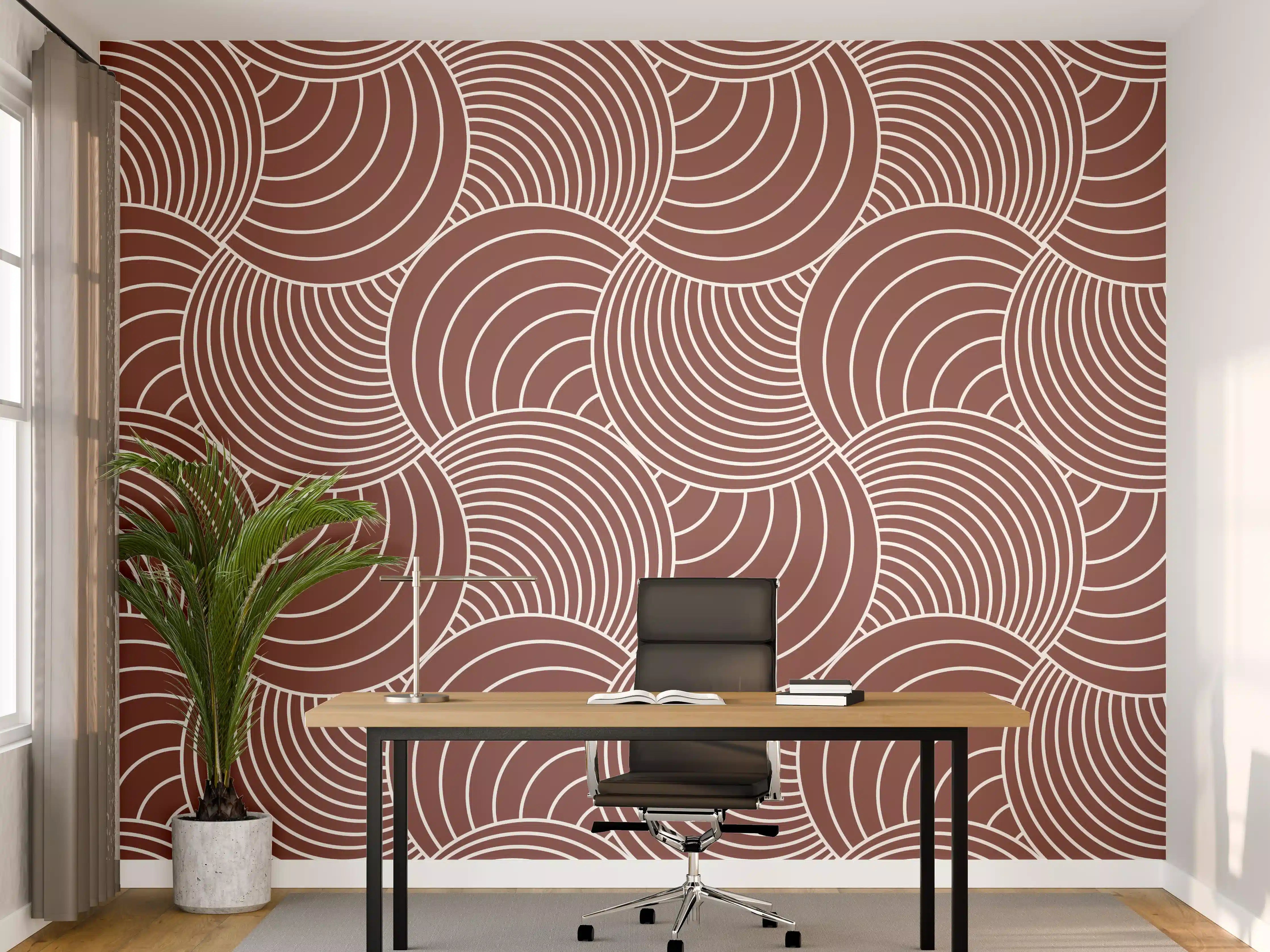 Büro Wandgestaltung - Moderne Brauntöne Wandgestaltung