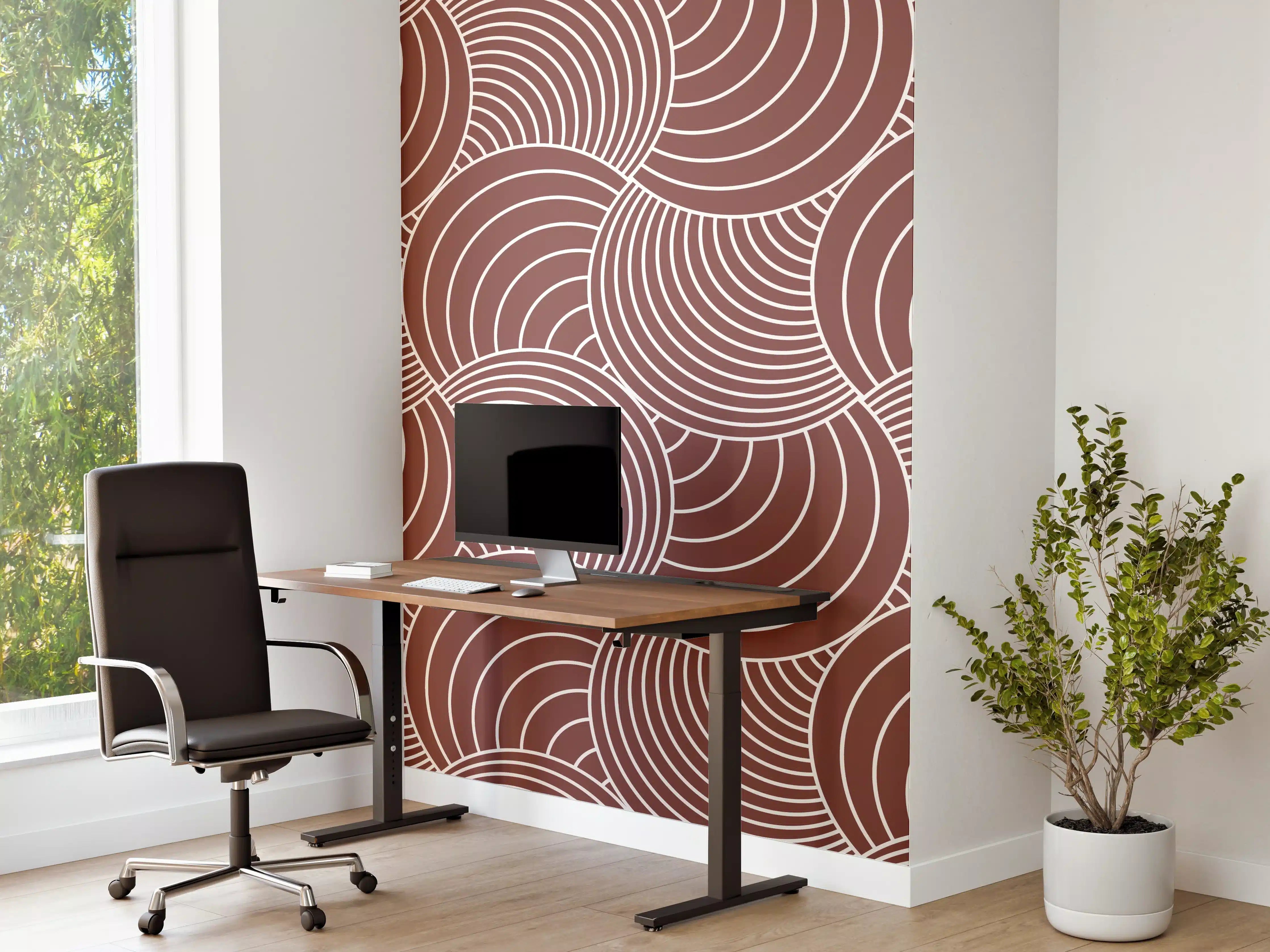 Büro Wandgestaltung - Moderne Brauntöne Wandgestaltung