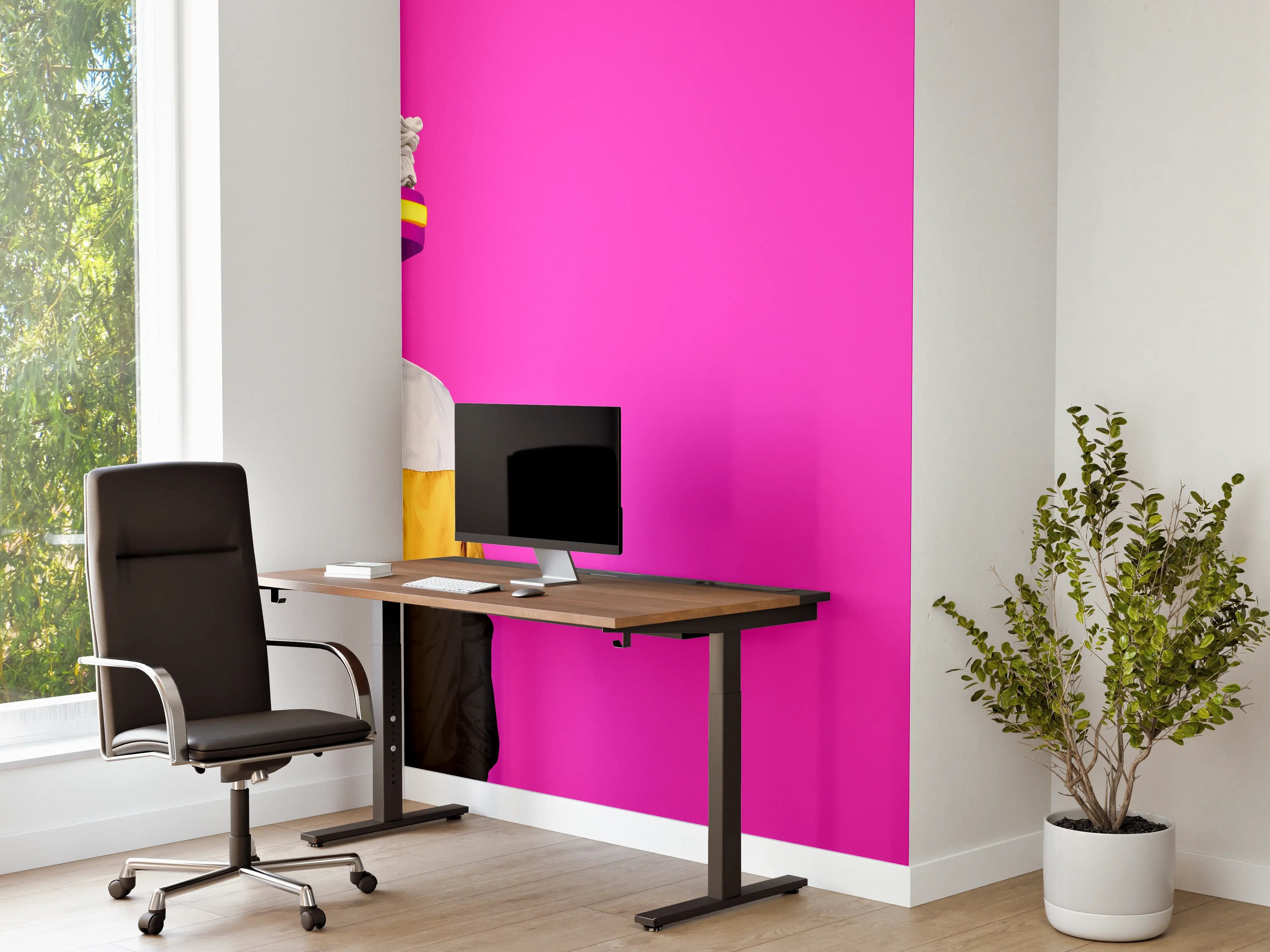 Büro Wandgestaltung - Moderne Darstellung - VR Brille auf lila Hintergrund