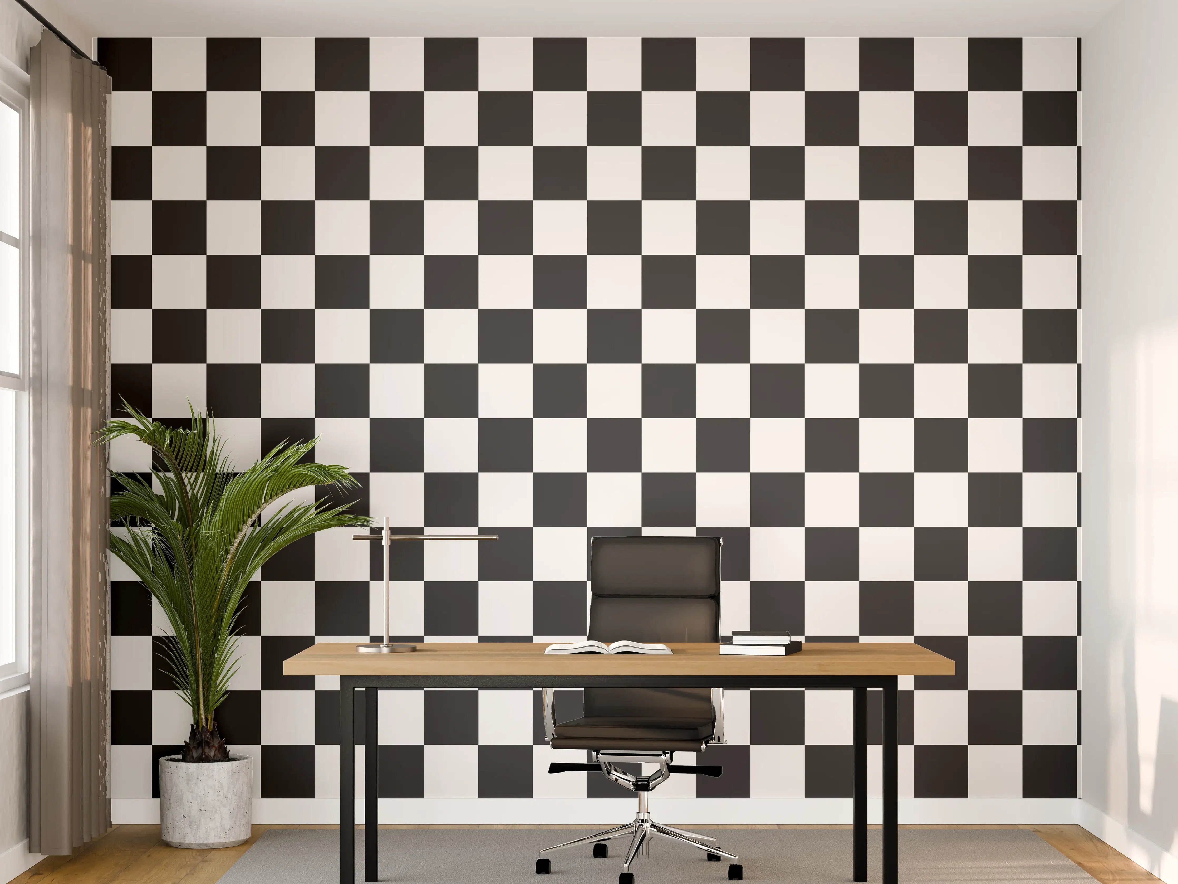 Büro Wandgestaltung - Moderne Fliesen in Schwarz-Weiß-Design