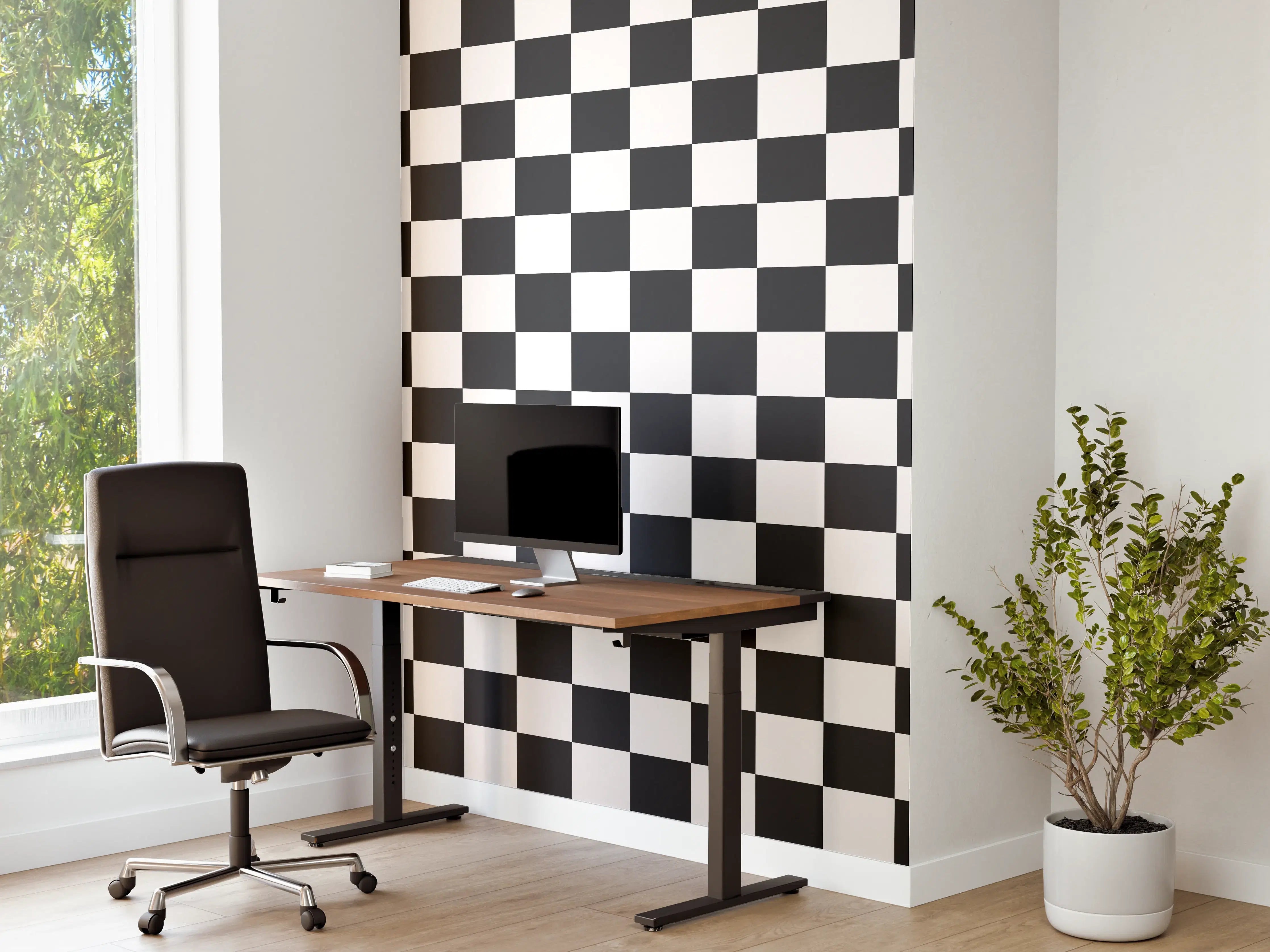 Büro Wandgestaltung - Moderne Fliesen in Schwarz-Weiß-Design