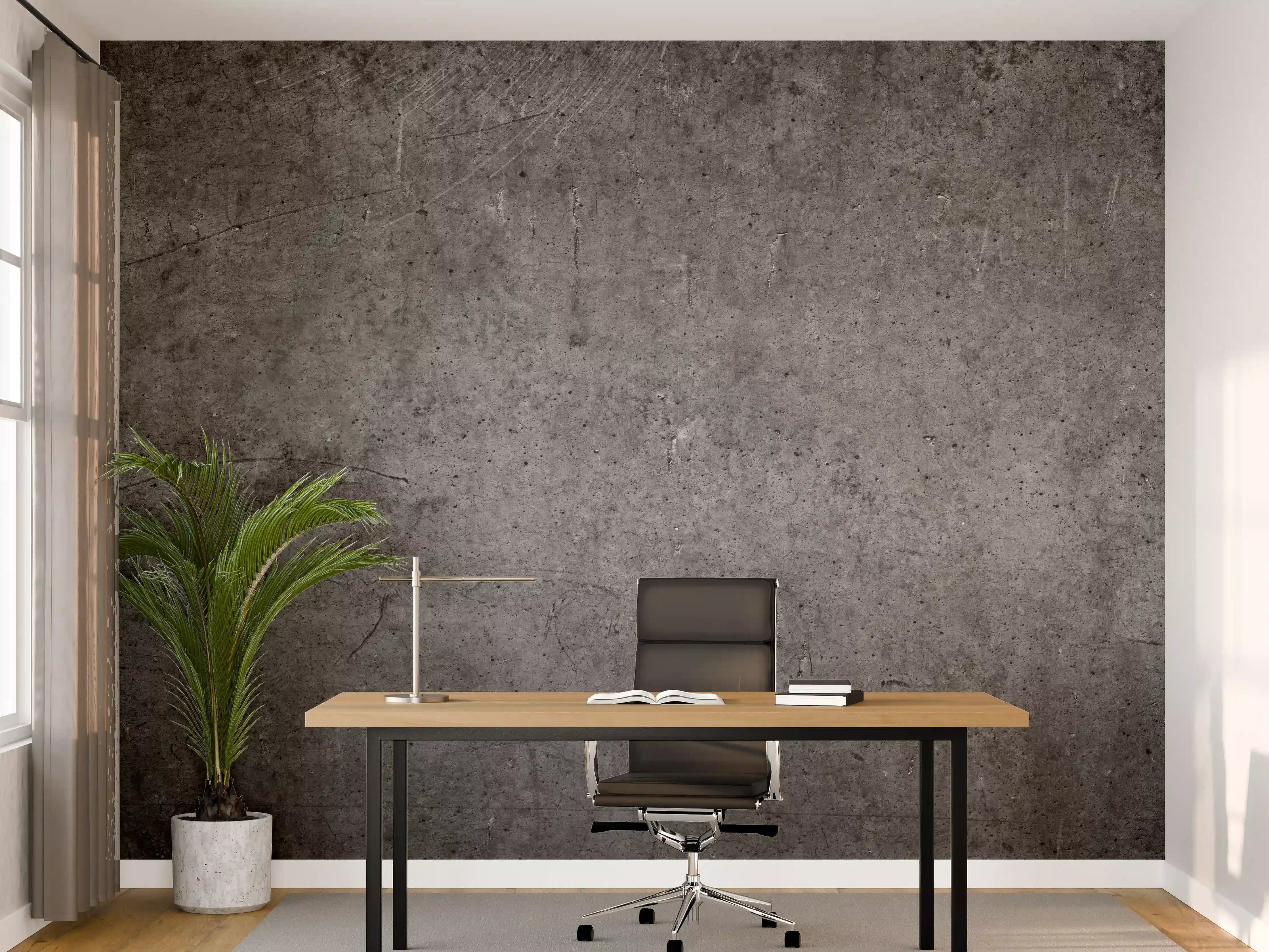 Büro Wandgestaltung - Moderne Grau-Schwarze Betonoptik