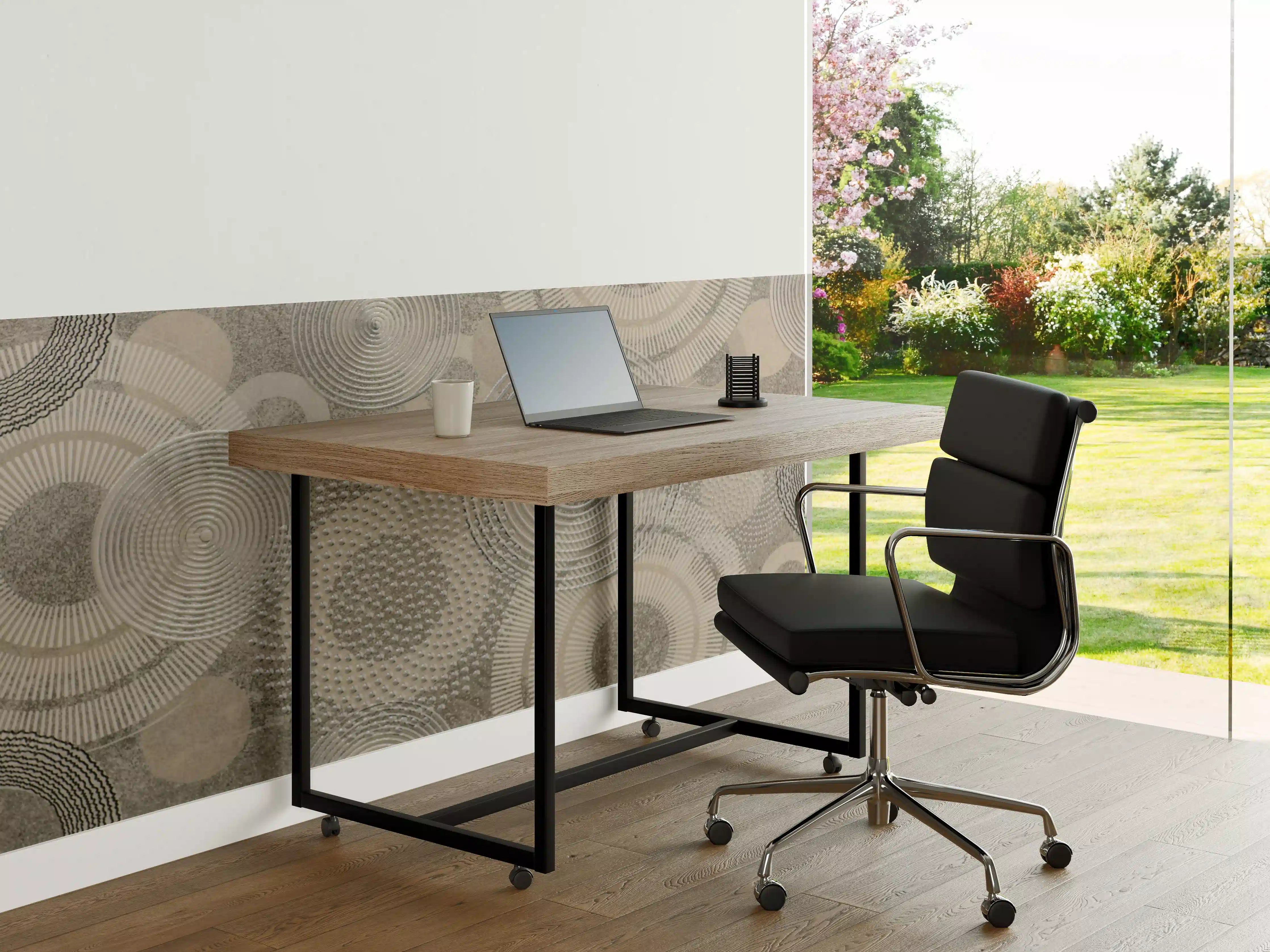 Büro Wandgestaltung - Moderne Graue Wand mit Kreisdesign
