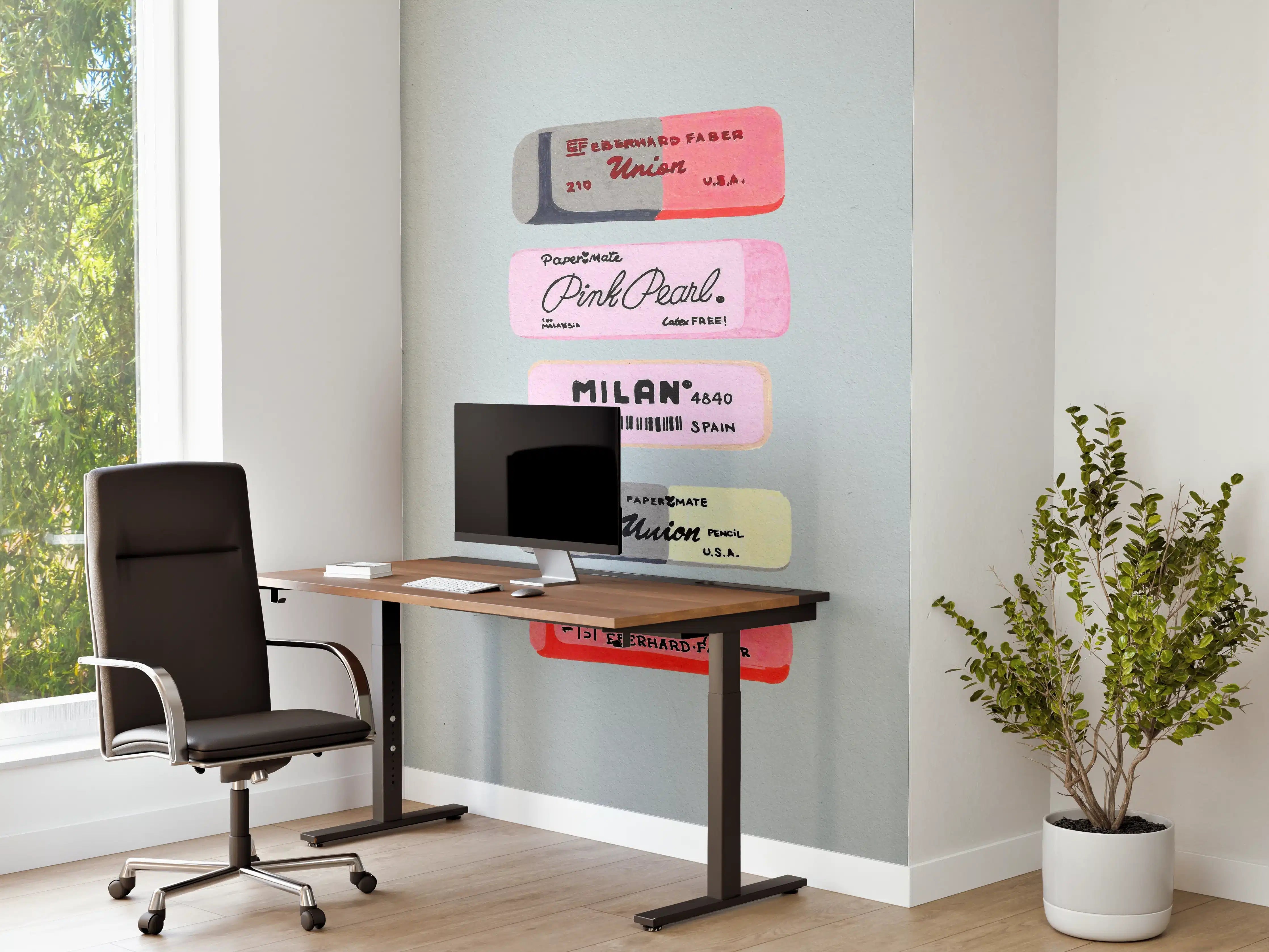 Büro Wandgestaltung - Moderne Radiergummis - Pastellfarben