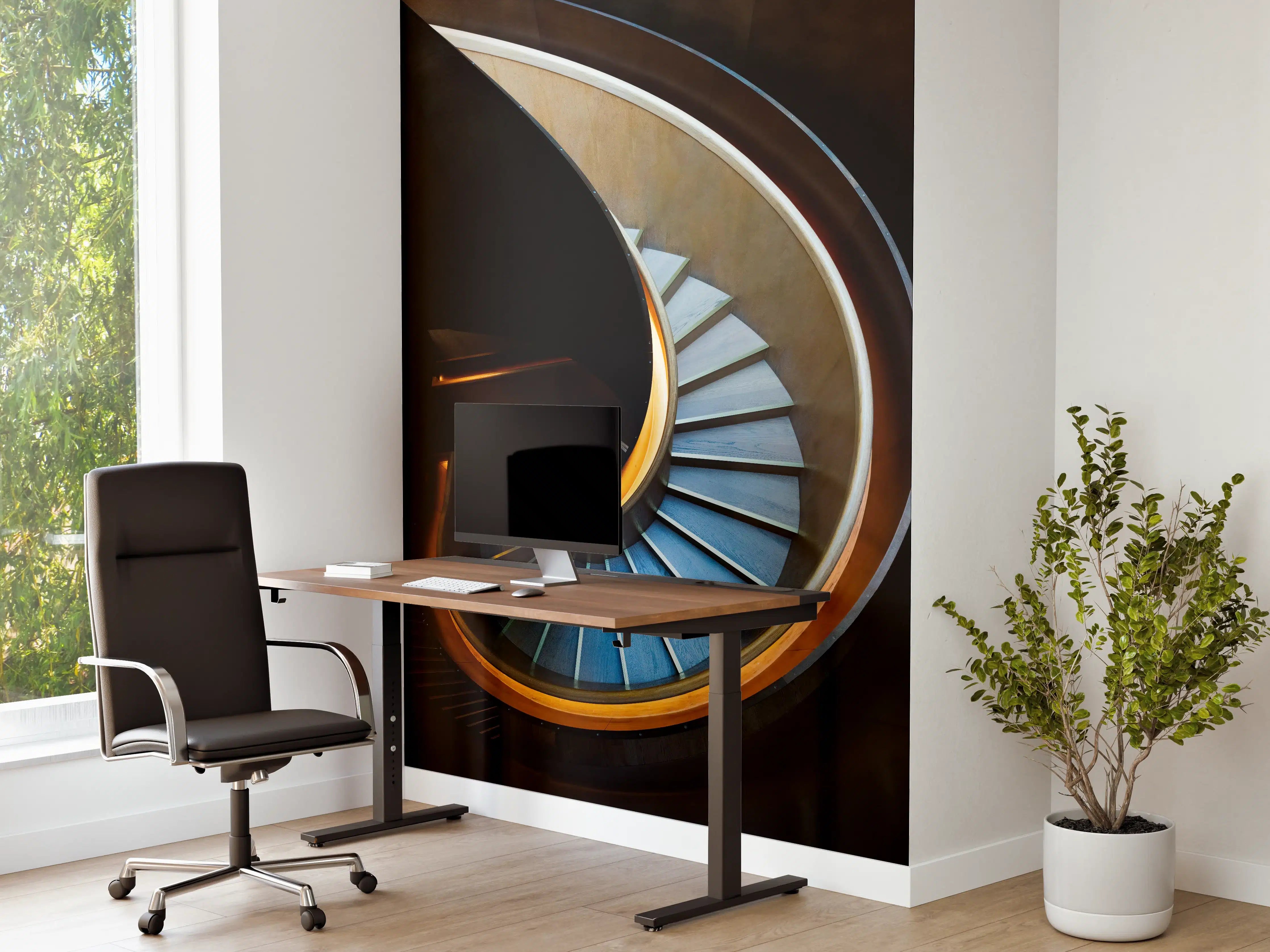 Büro Wandgestaltung - Moderne Spiraltreppe Design