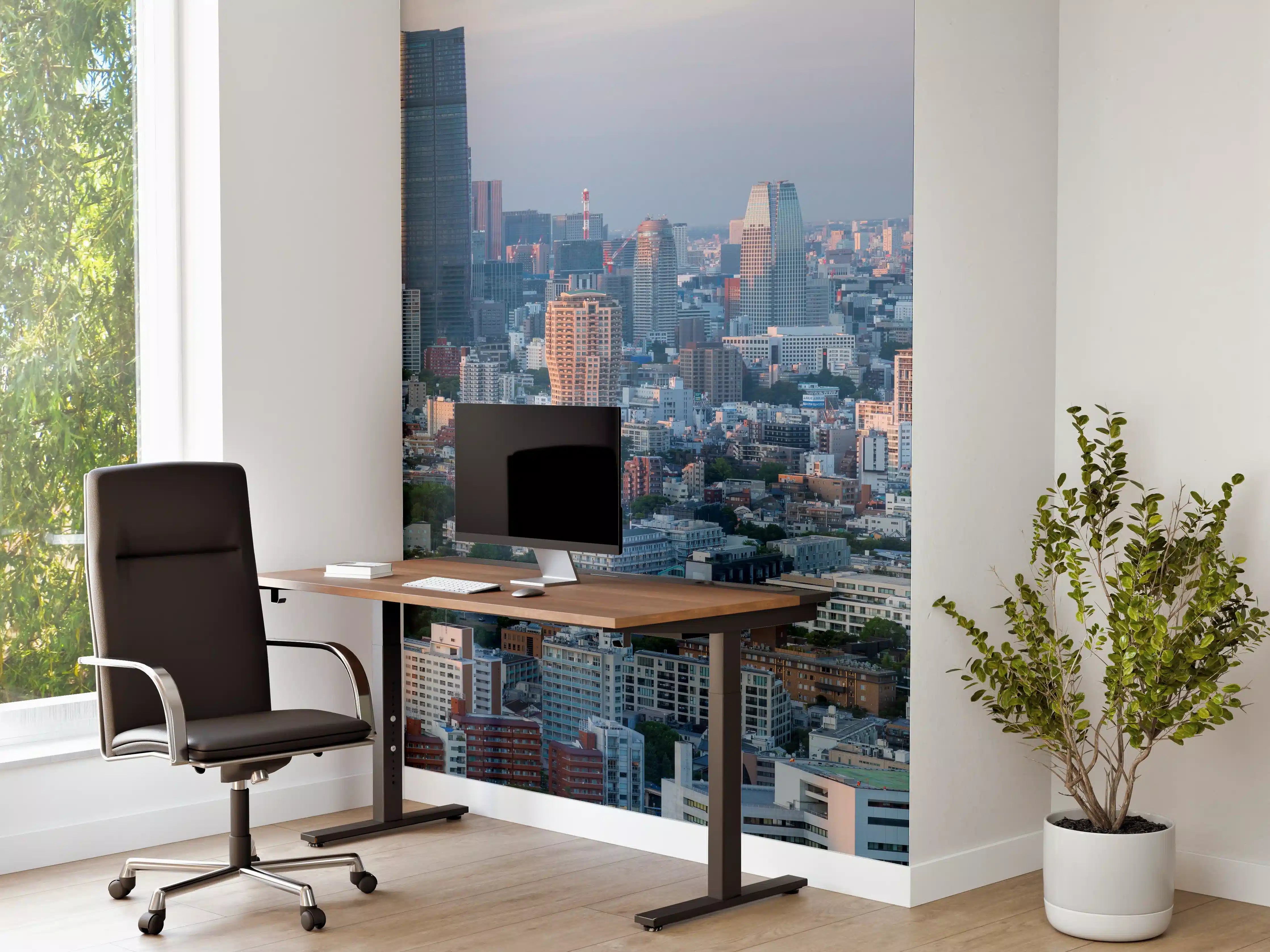 Büro Wandgestaltung - Moderne Stadtlandschaft bei Tag