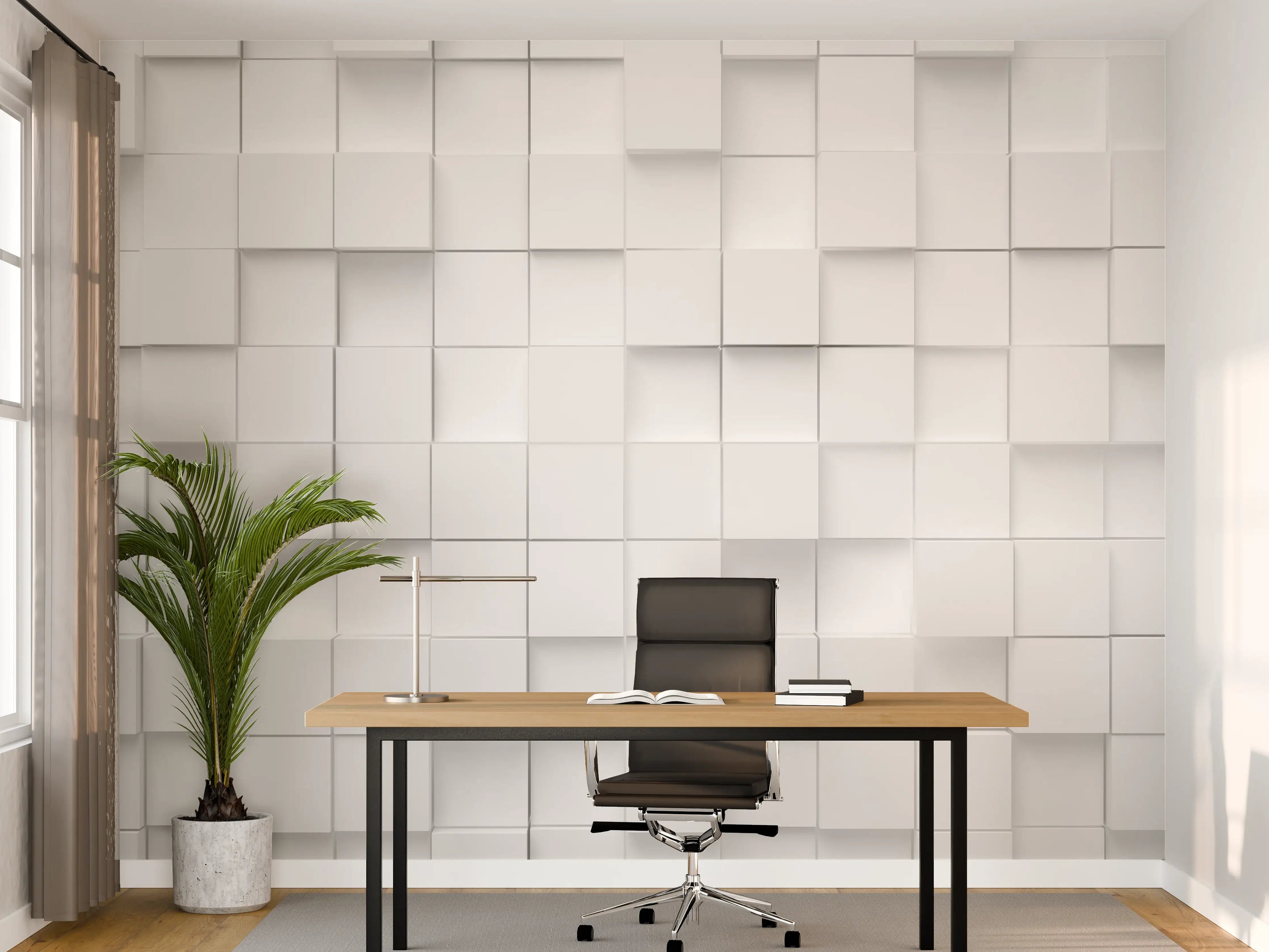 Büro Wandgestaltung - Moderne Vierecks Textur