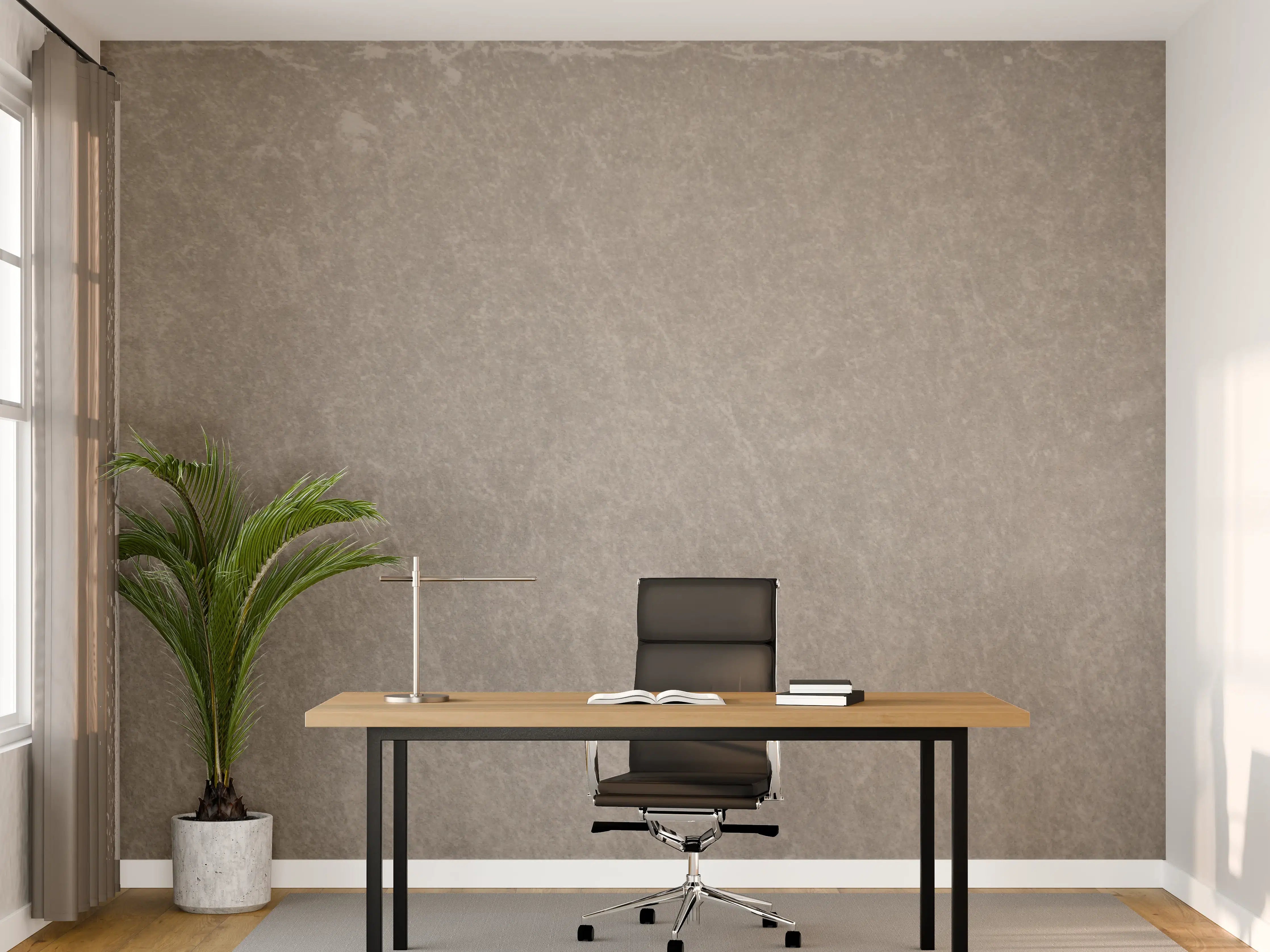 Büro Wandgestaltung - Moderne graue Betonwand mit subtiler Struktur