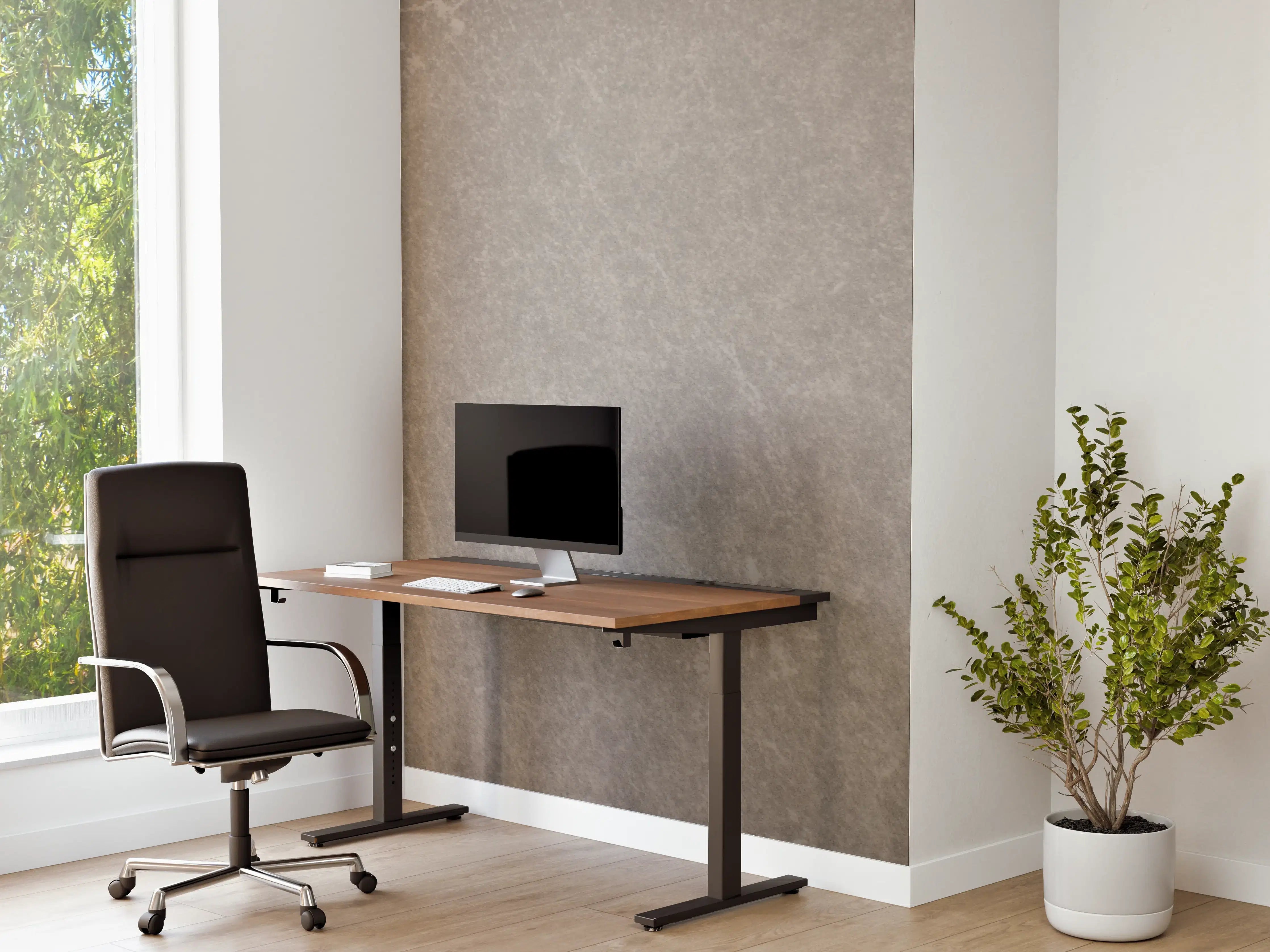 Büro Wandgestaltung - Moderne graue Betonwand mit subtiler Struktur