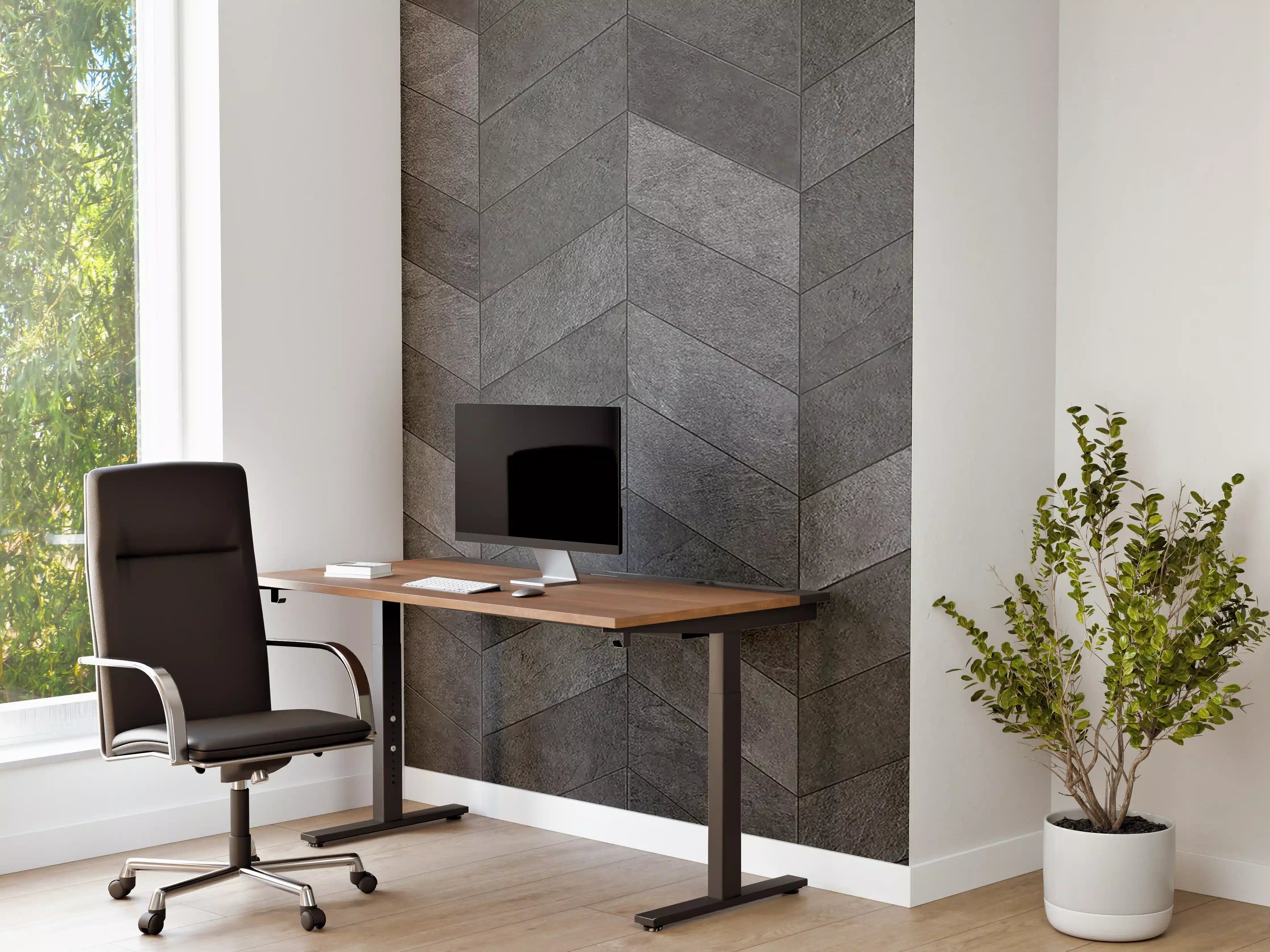 Büro Wandgestaltung - Moderne graue Fliesen optisch ansprechend