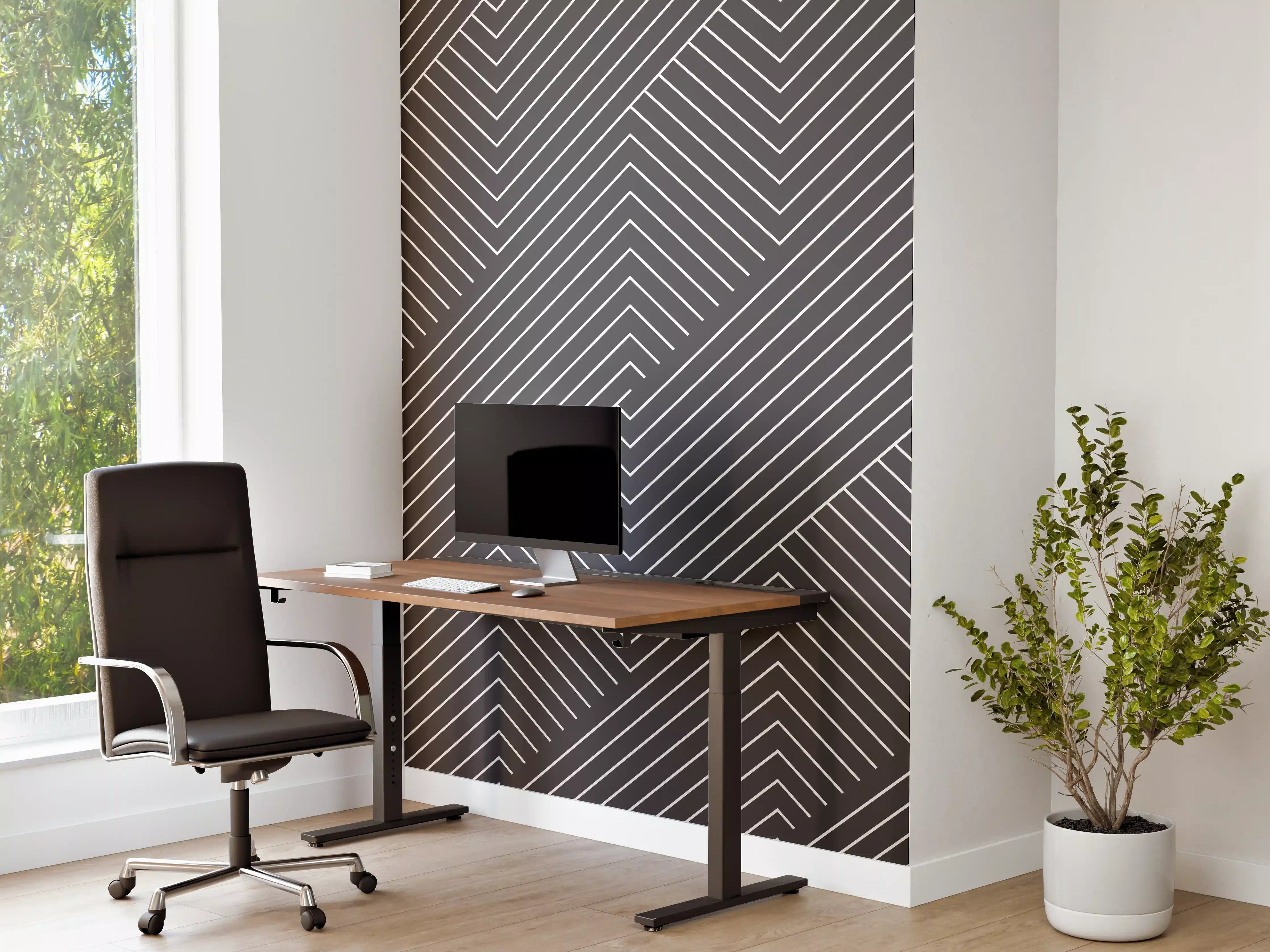 Büro Wandgestaltung - Moderne graue Geometrie