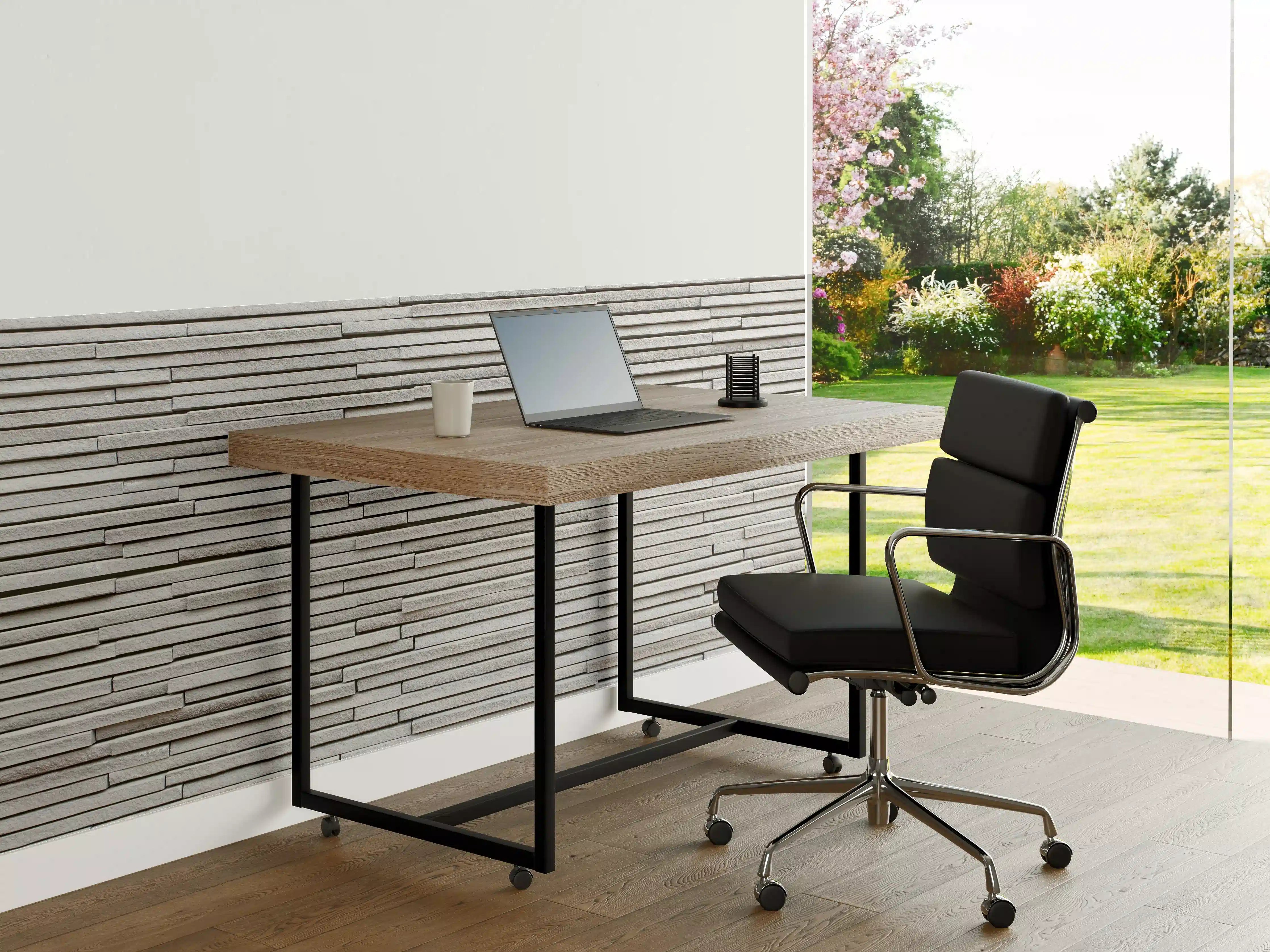 Büro Wandgestaltung - Moderne helle Steinwand