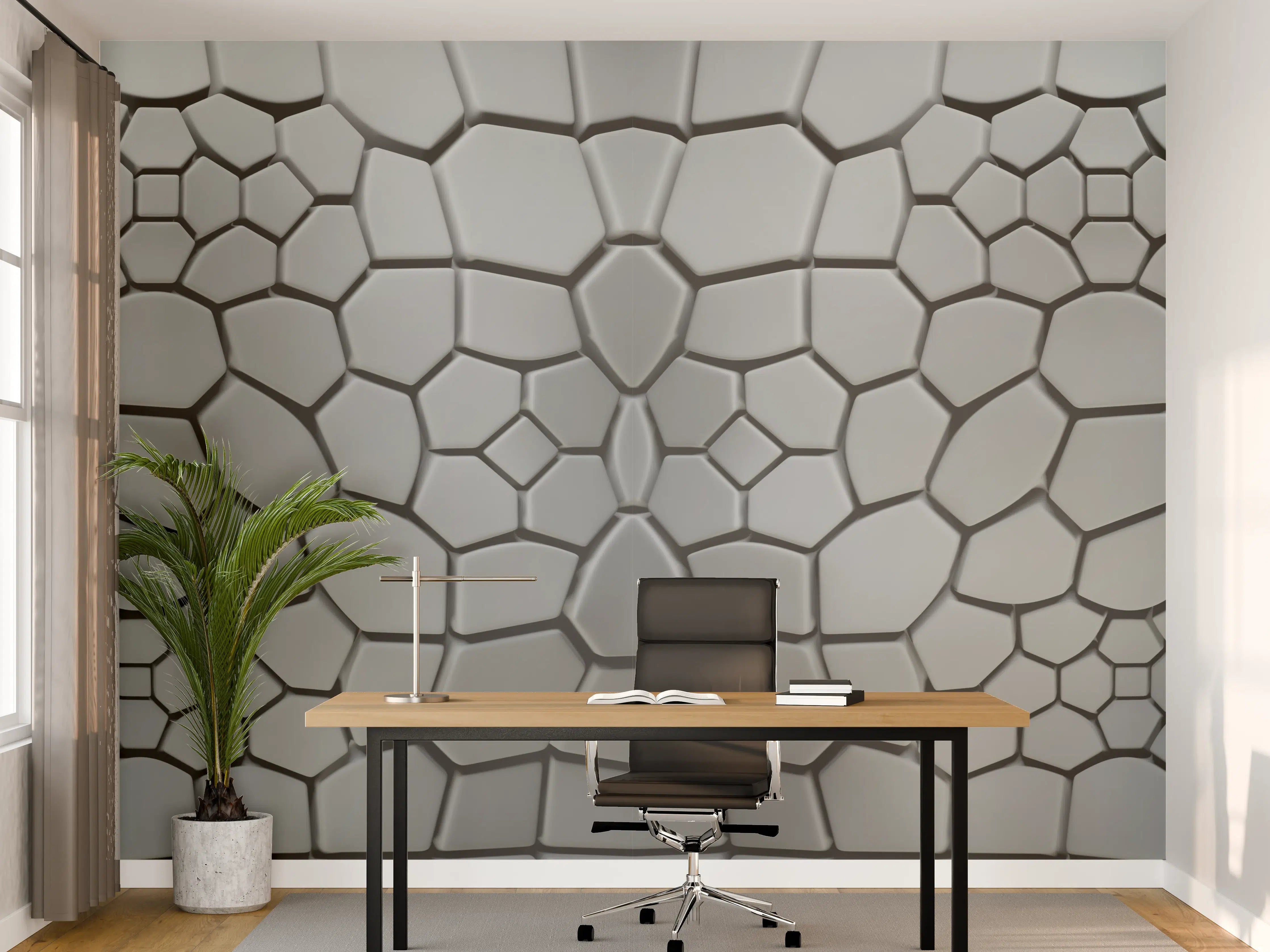 Büro Wandgestaltung - Moderne schwarz-weiße Musterstruktur