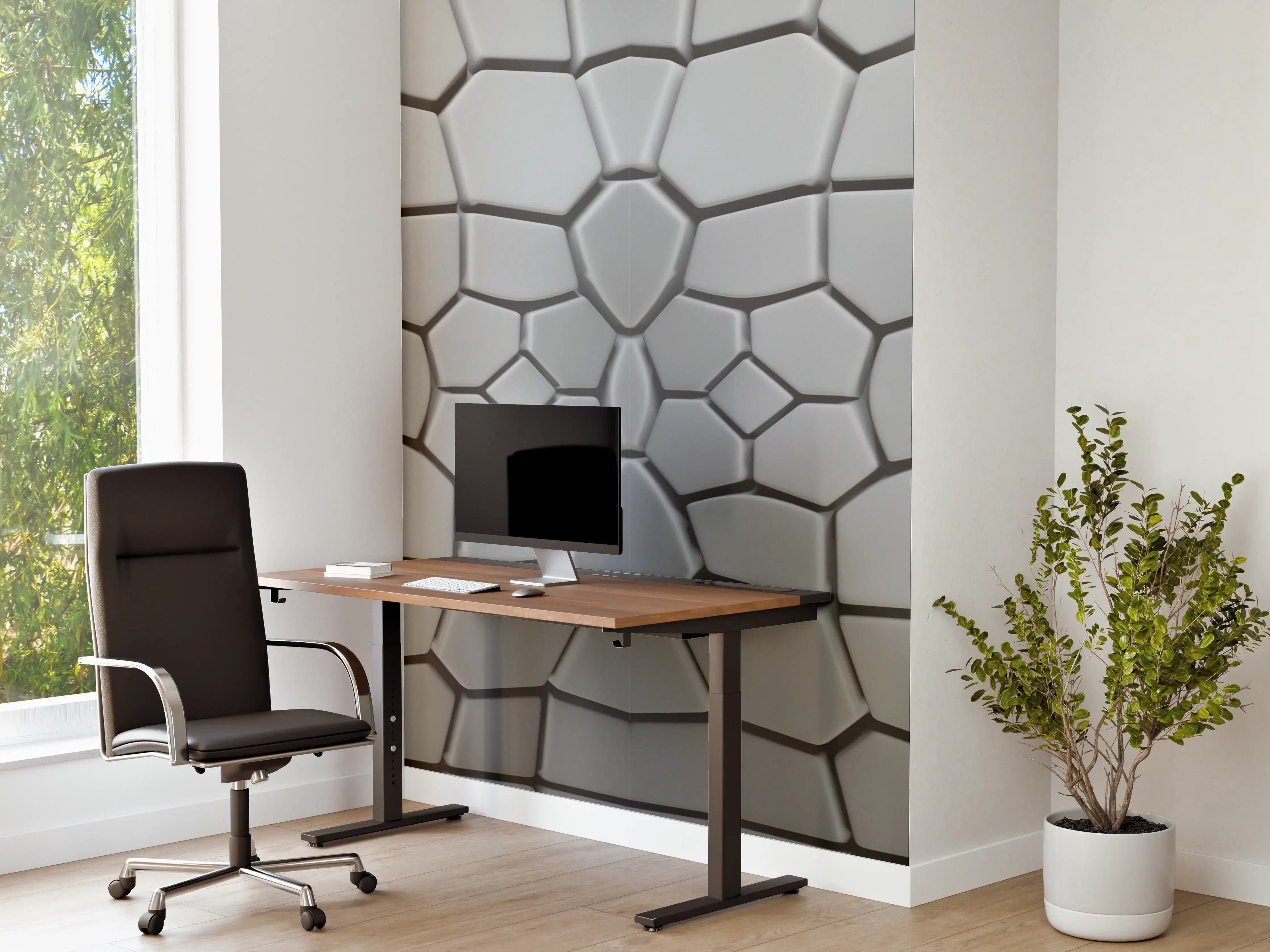 Büro Wandgestaltung - Moderne schwarz-weiße Musterstruktur