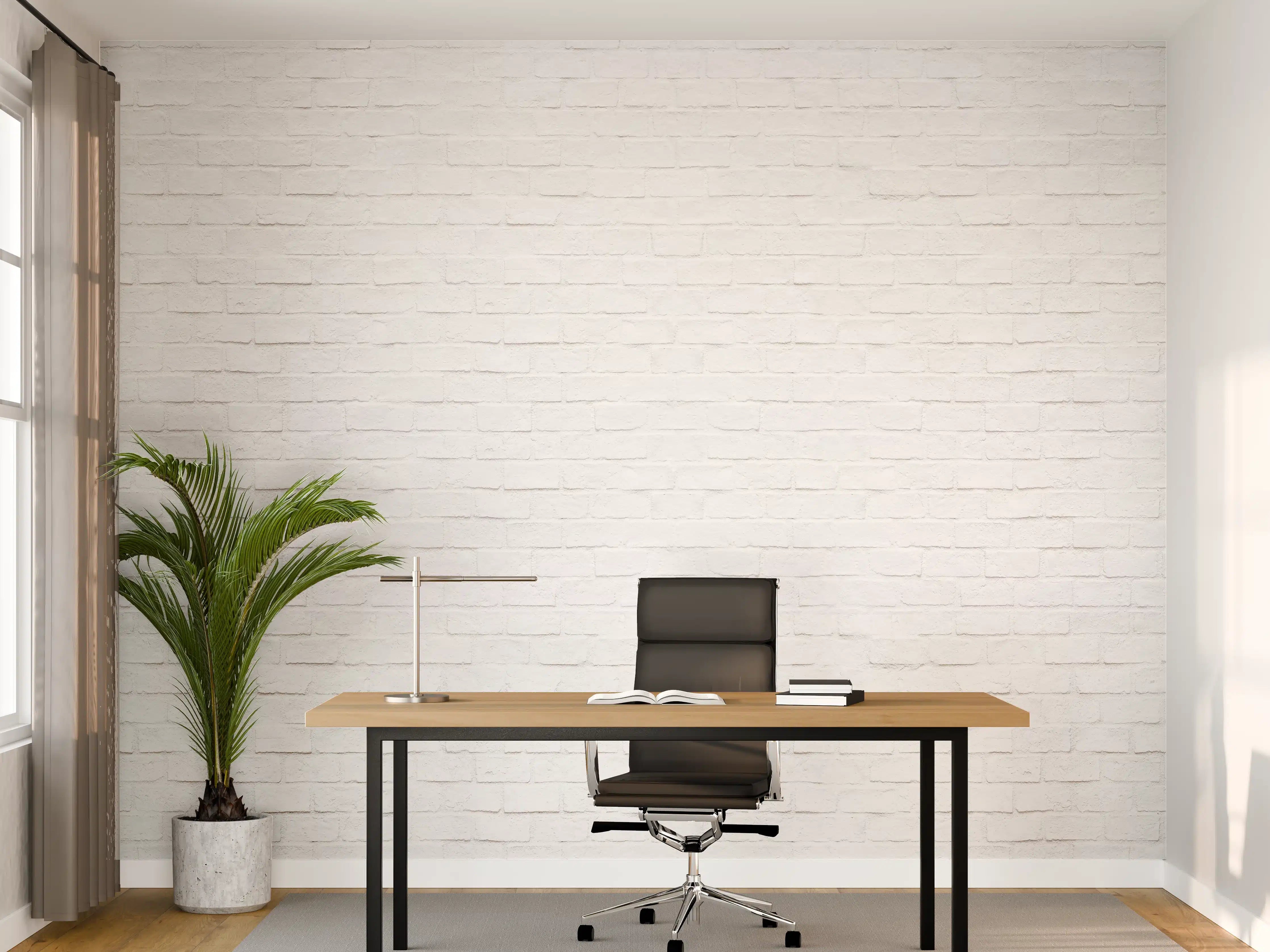 Büro Wandgestaltung - Moderne weiße Backsteinmauer 1