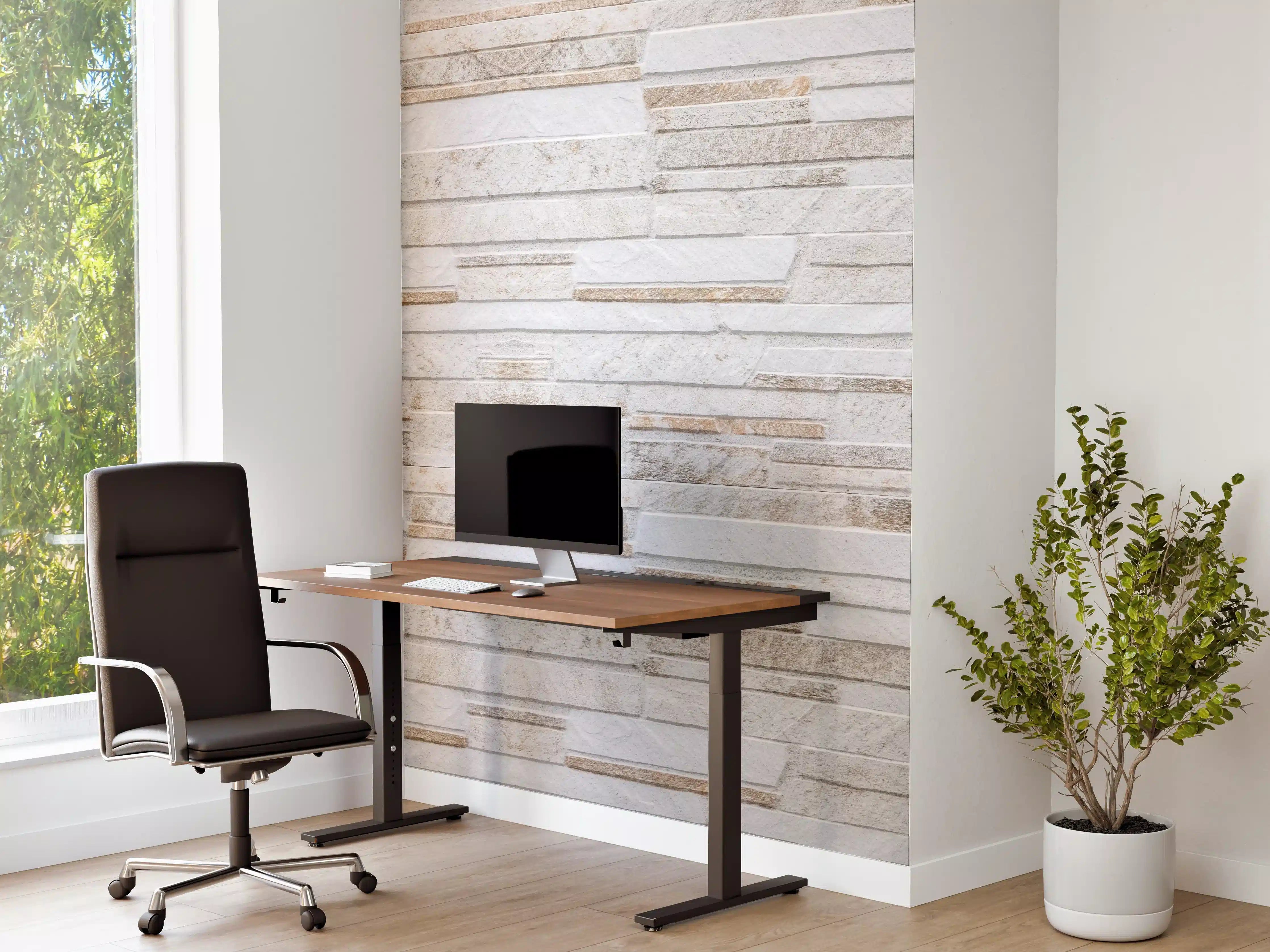 Büro Wandgestaltung - Modernen braunen Steinmauer