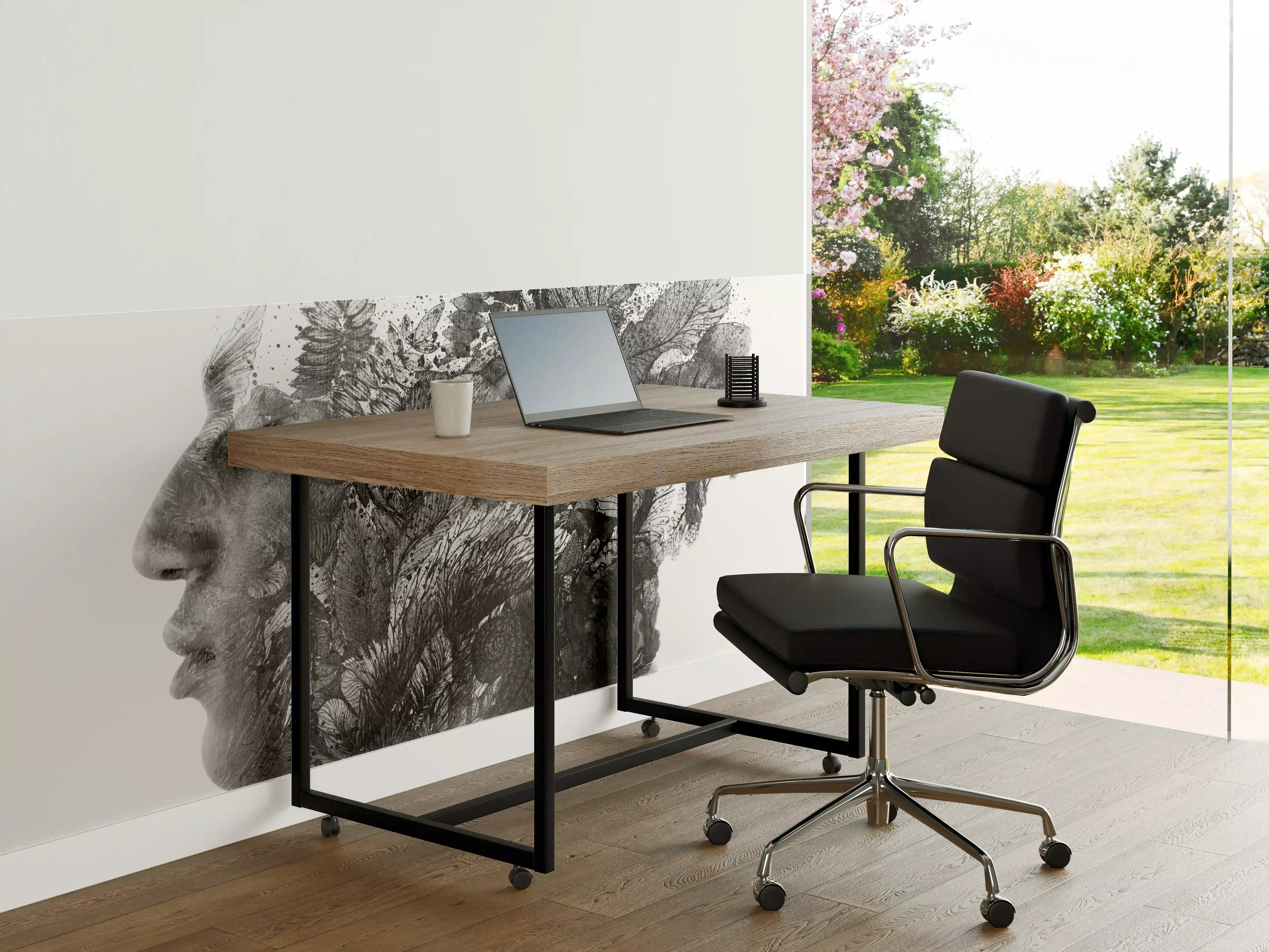 Büro Wandgestaltung - Modernes Portrait in schwarz - weiß